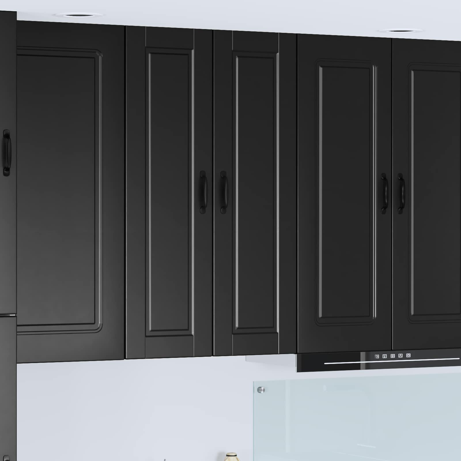 vidaXL Стенен шкаф PORTO Черно 30 x 31 x 100 см Инженерна дървесина