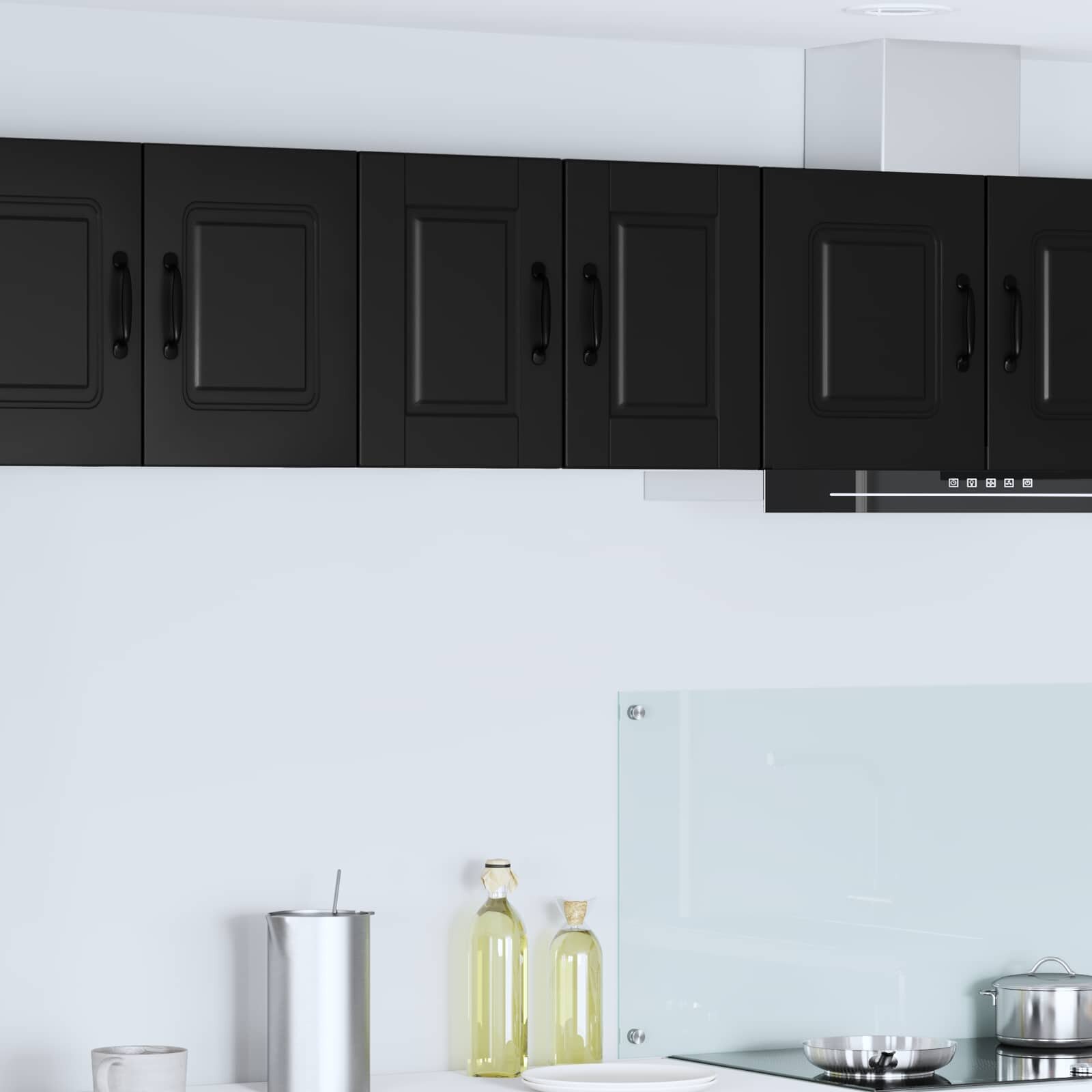 vidaXL Стенен шкаф PORTO Черно 30 x 31 x 40 см Инженерна дървесина