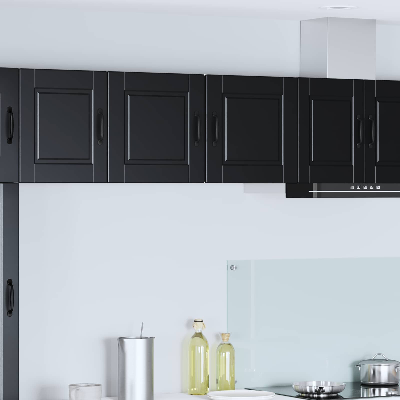 vidaXL Стенен шкаф PORTO Черно 40 x 31 x 40 см Инженерна дървесина