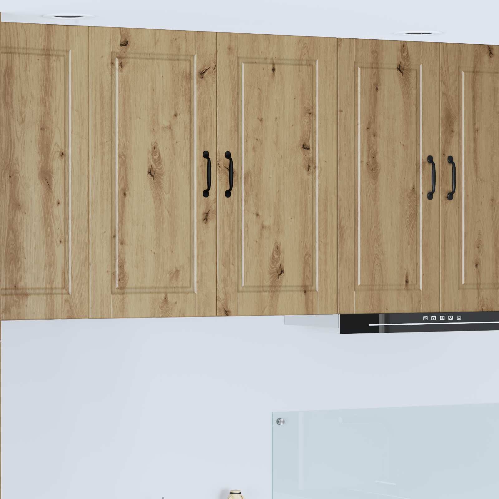 vidaXL Стенен шкаф PORTO Дъб 80 x 31 x 80 см Инженерна дървесина