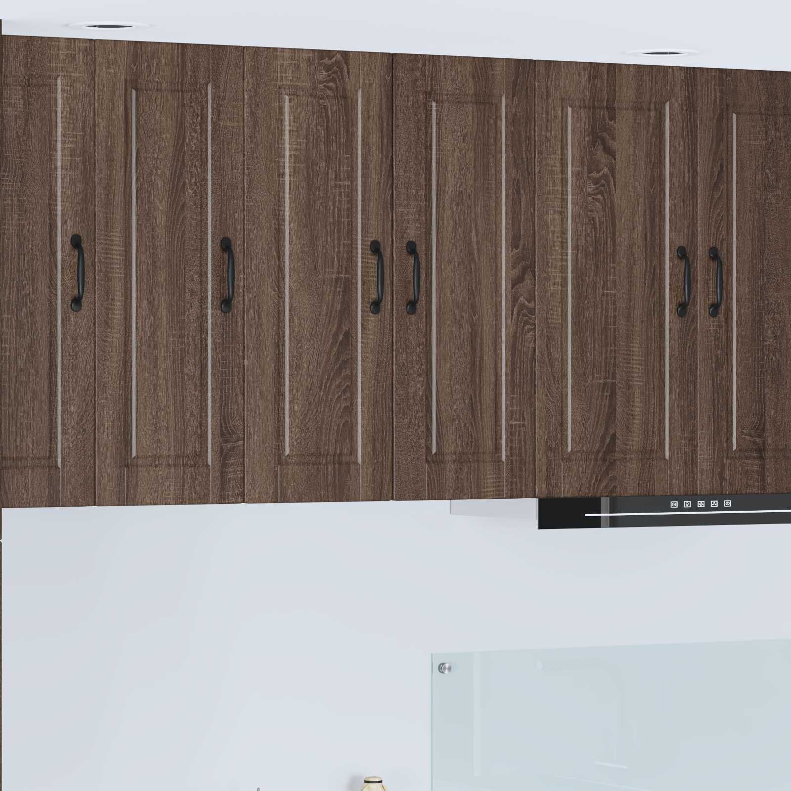 vidaXL Стенен шкаф PORTO Кафяв дъб 30 x 31 x 80 см Инженерна дървесина