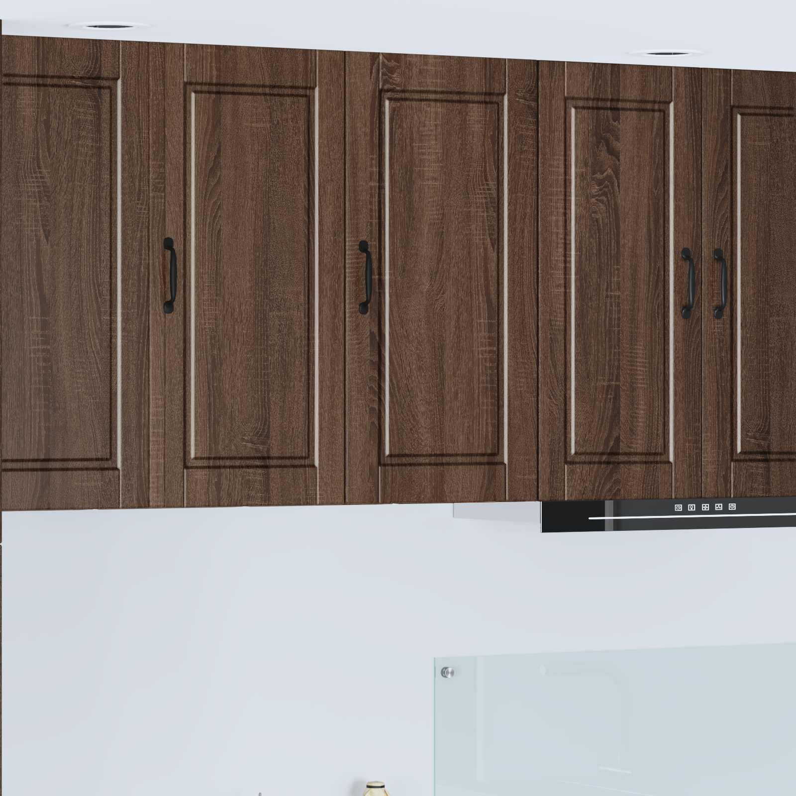 vidaXL Стенен шкаф PORTO Кафяв дъб 40 x 31 x 80 см Инженерна дървесина