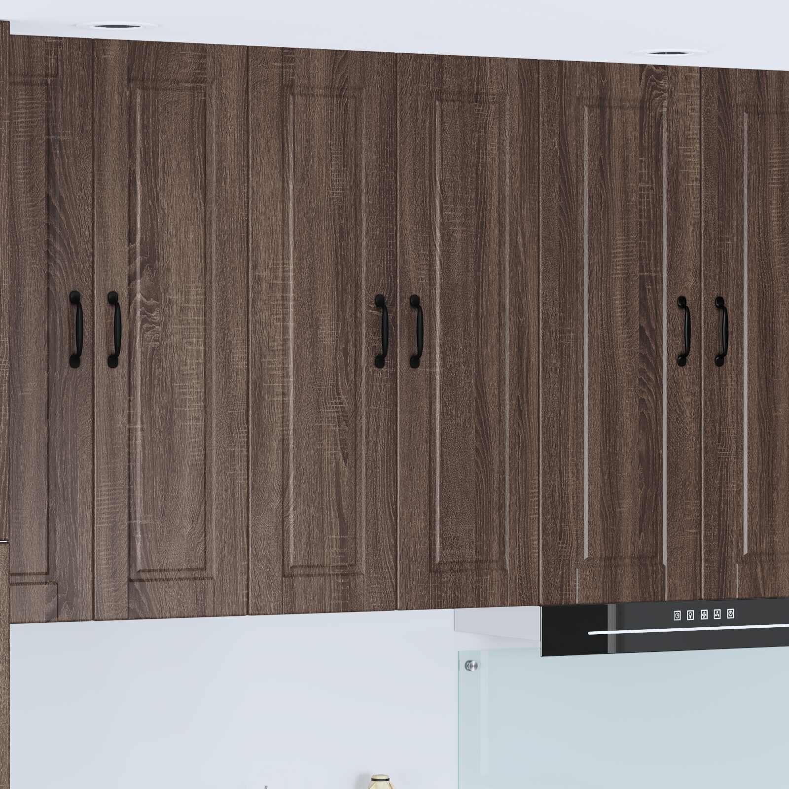vidaXL Стенен шкаф PORTO Кафяв дъб 60 x 31 x 100 см