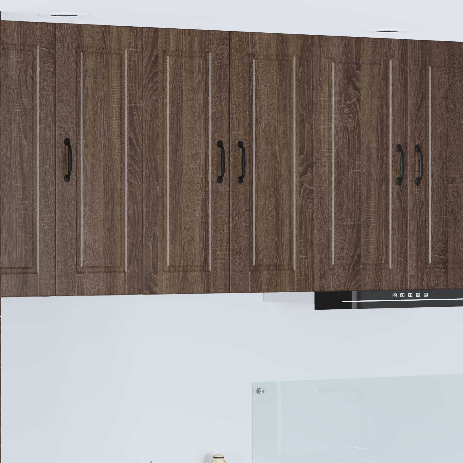 vidaXL Стенен шкаф PORTO Кафяв дъб 60 x 31 x 80 см Инженерна дървесина