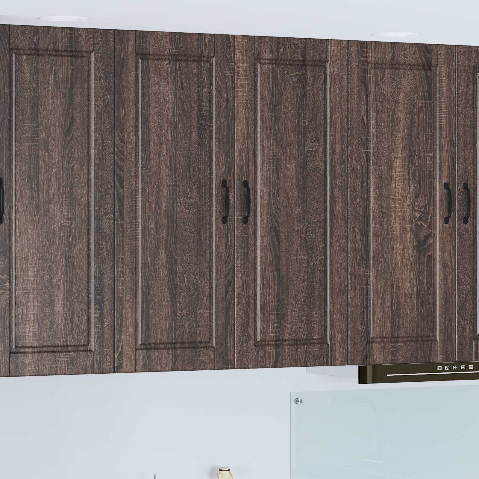 vidaXL Стенен шкаф PORTO Кафяв дъб 80 x 31 x 100 см