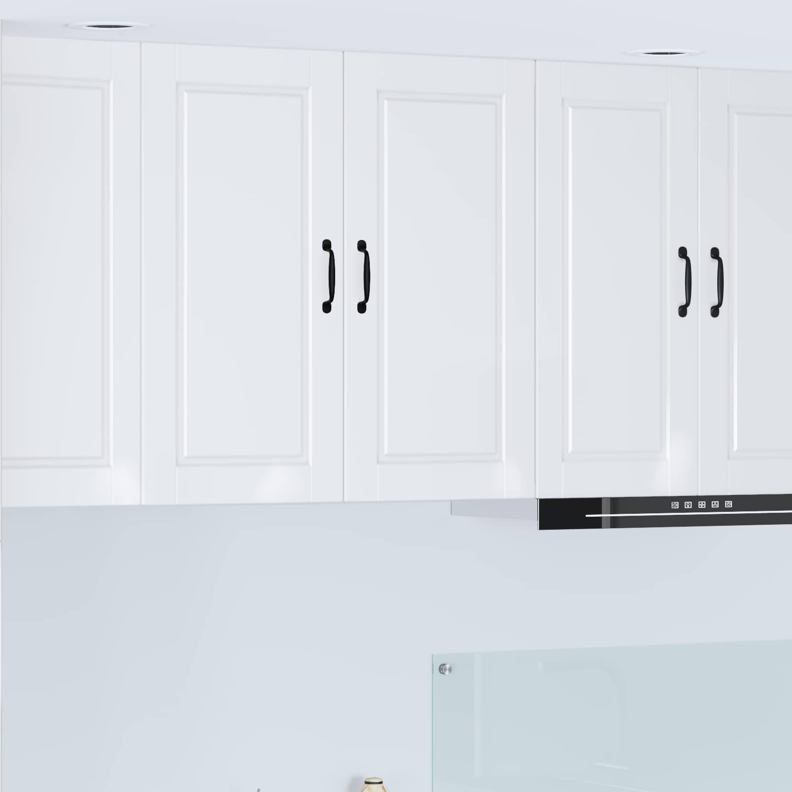 vidaXL Стенен шкаф PORTO Лъскаво бяло 80 x 31 x 80 см