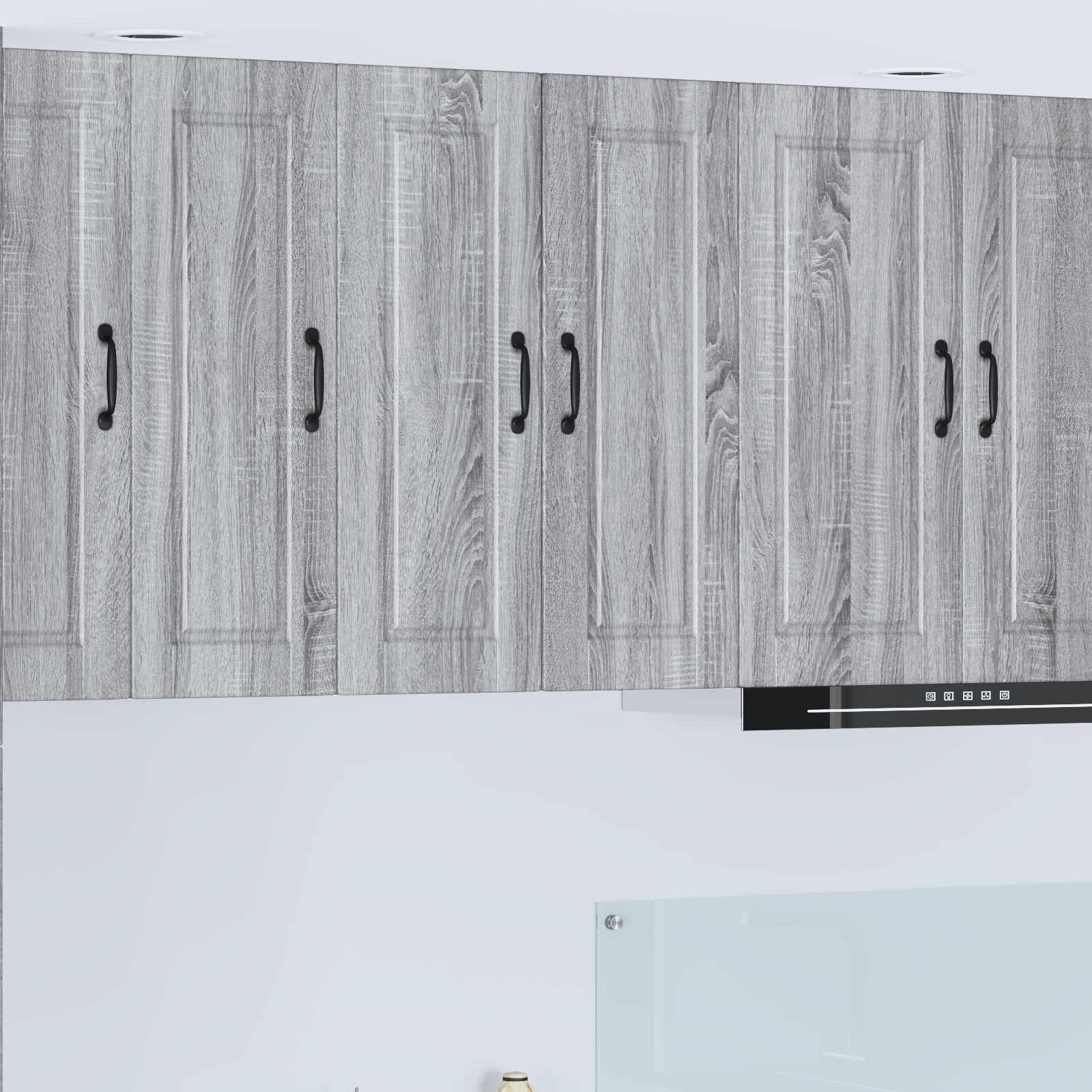 vidaXL Стенен шкаф PORTO Сив Сонома 30 x 31 x 80 см