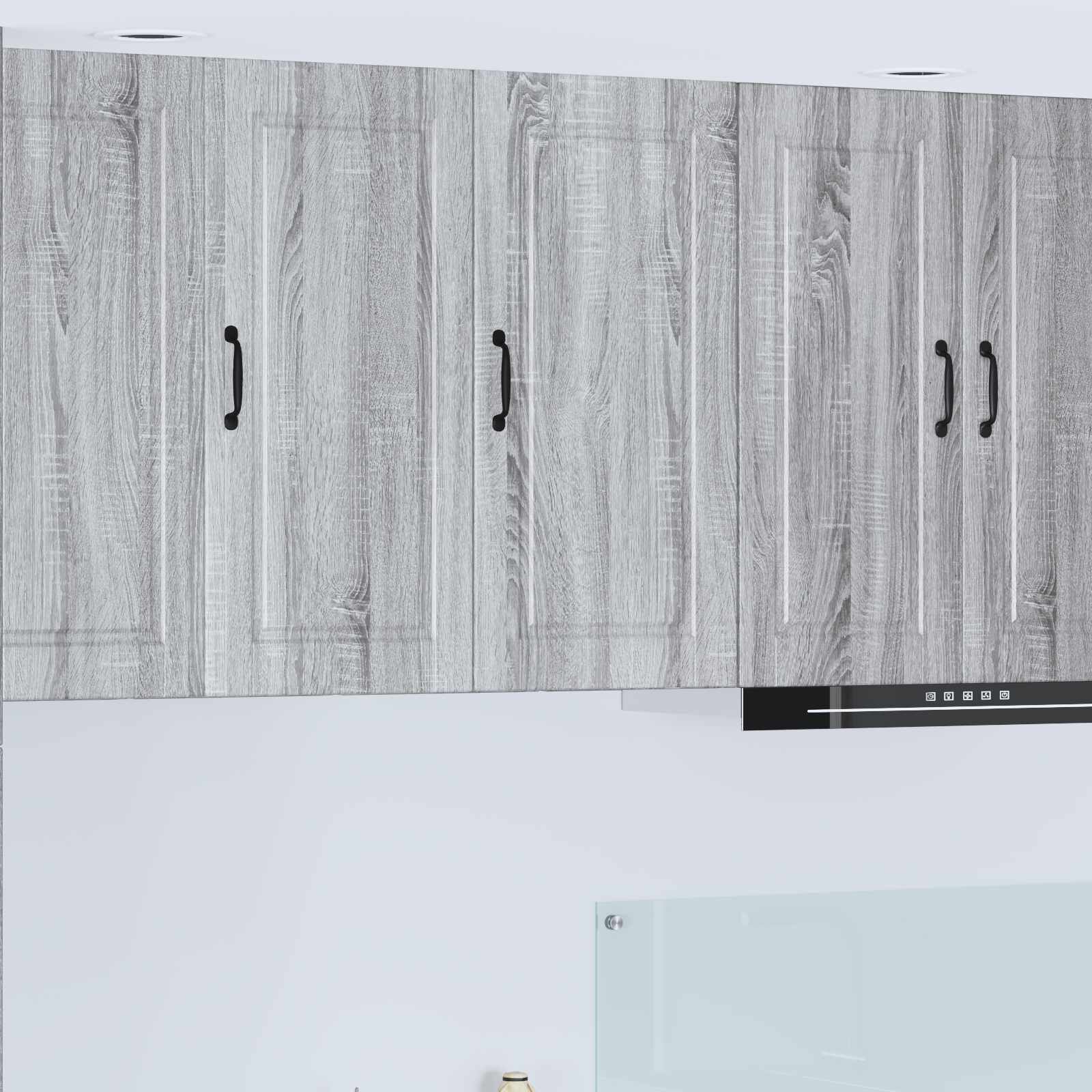 vidaXL Стенен шкаф PORTO Сив Сонома 40 x 31 x 80 см