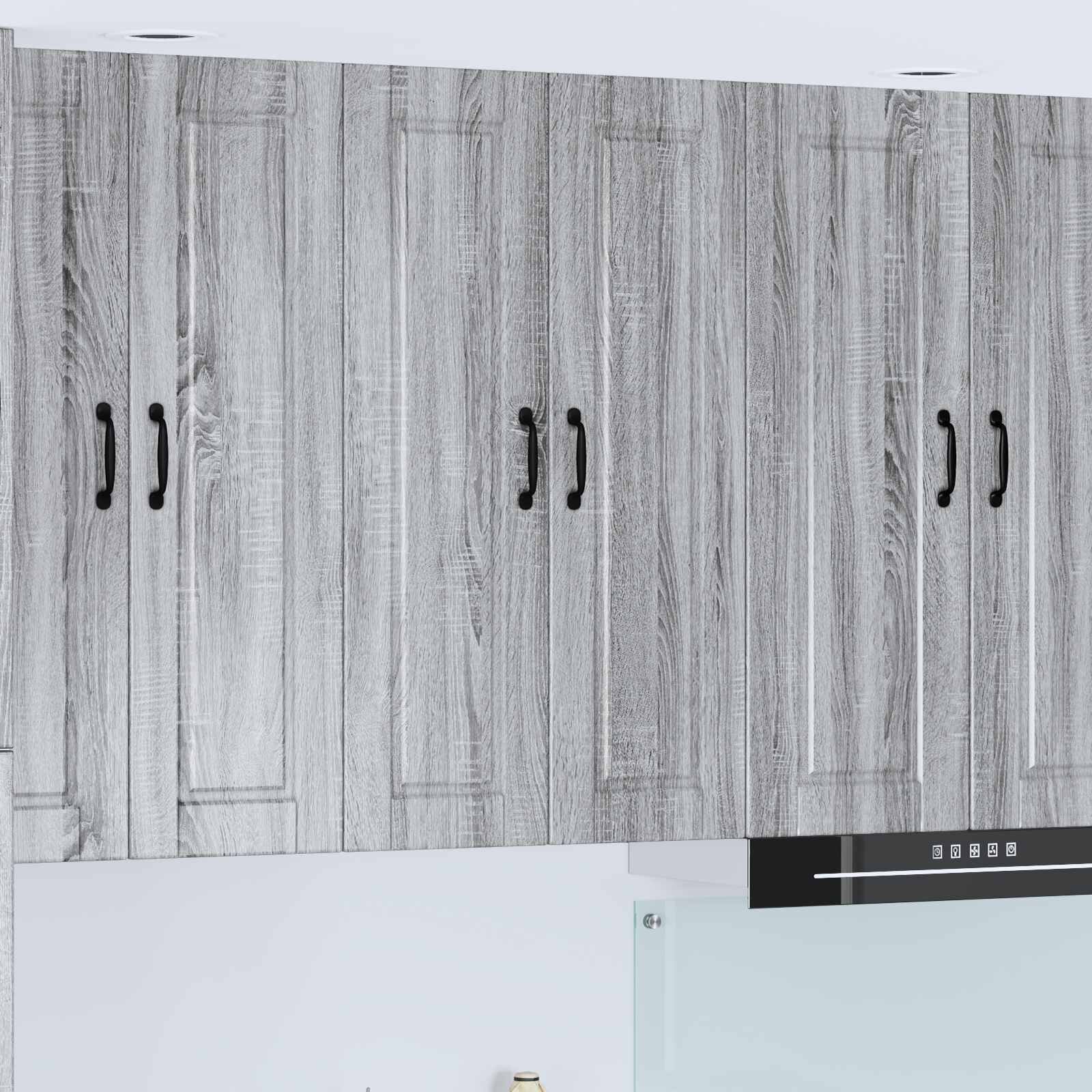 vidaXL Стенен шкаф PORTO Сив Сонома 60 x 31 x 100 см