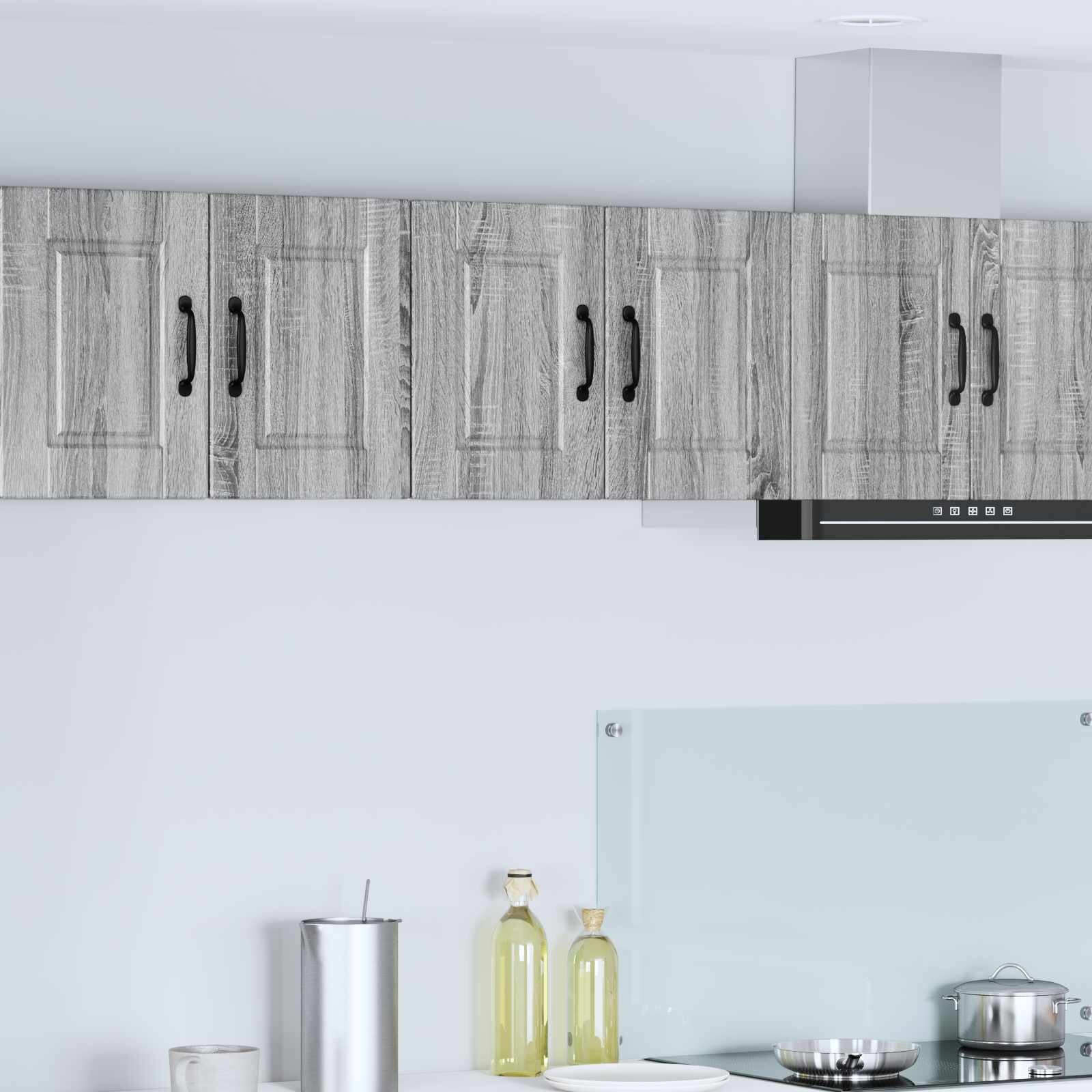 vidaXL Стенен шкаф PORTO Сив Сонома 60 x 31 x 40 см