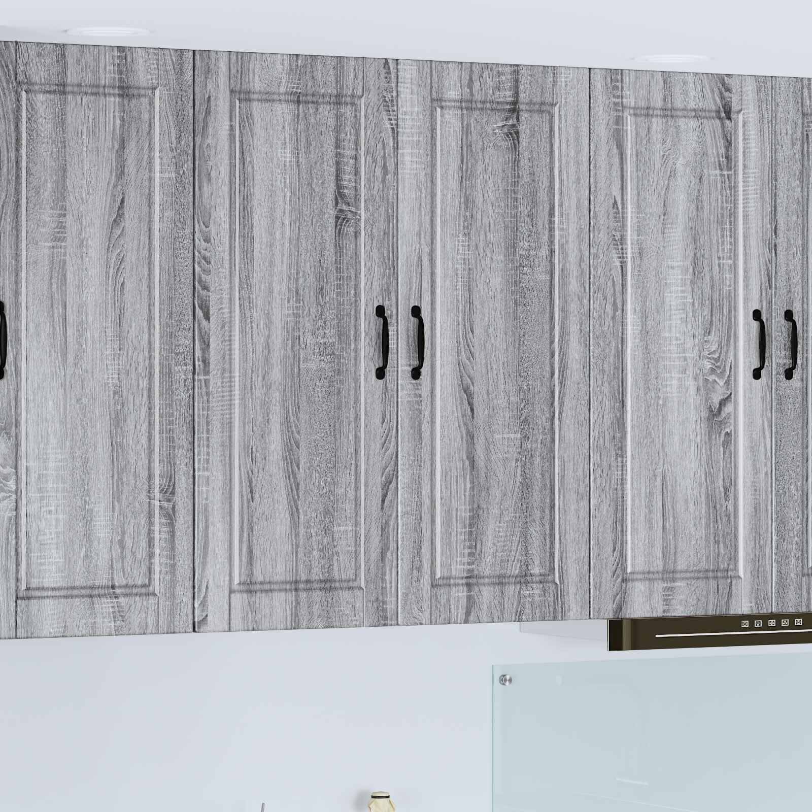 vidaXL Стенен шкаф PORTO Сив Сонома 80 x 31 x 100 см