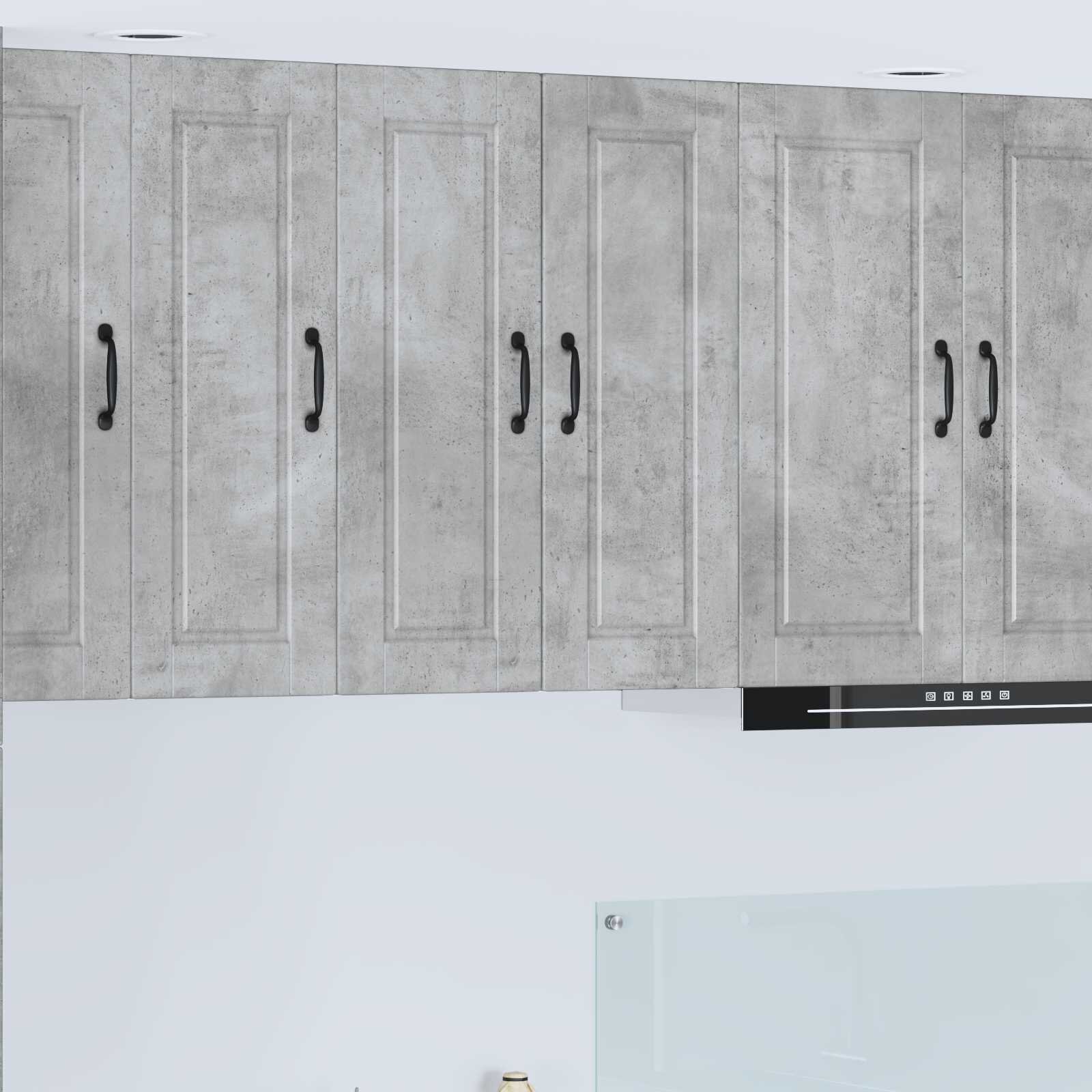 vidaXL Стенен шкаф PORTO Циментено сиво 30 x 31 x 80 см