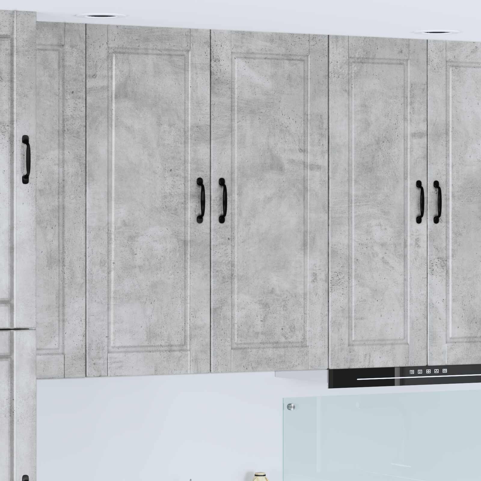 vidaXL Стенен шкаф PORTO Циментено сиво 40 x 31 x 100 см
