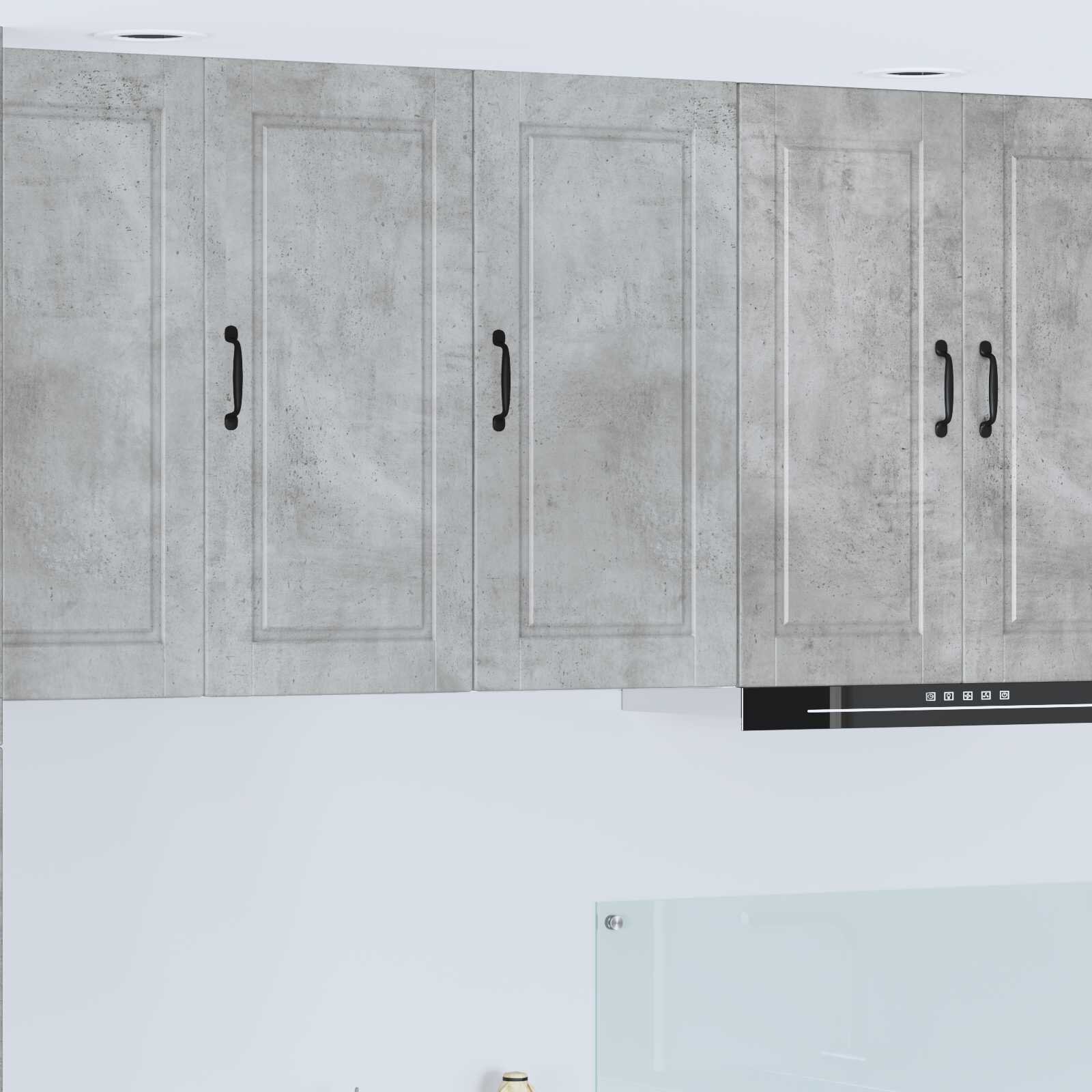vidaXL Стенен шкаф PORTO Циментено сиво 40 x 31 x 80 см