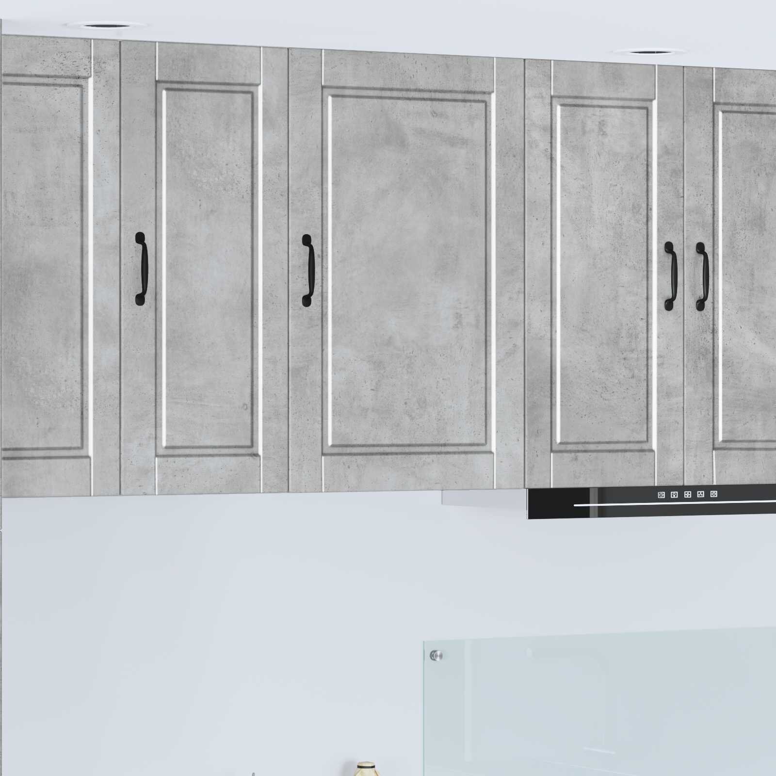 vidaXL Стенен шкаф PORTO Циментено сиво 50 x 31 x 80 см