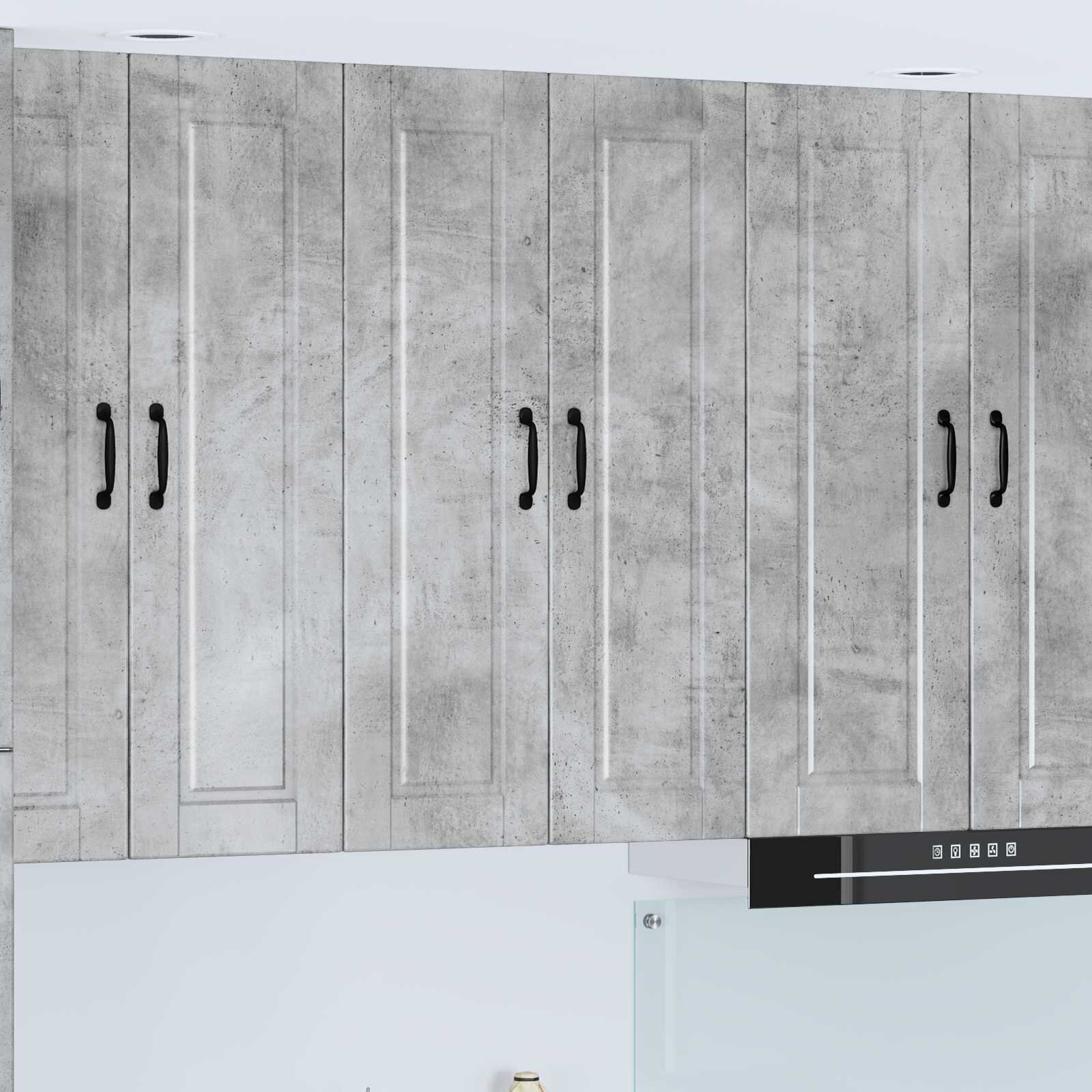 vidaXL Стенен шкаф PORTO Циментено сиво 60 x 31 x 100 см