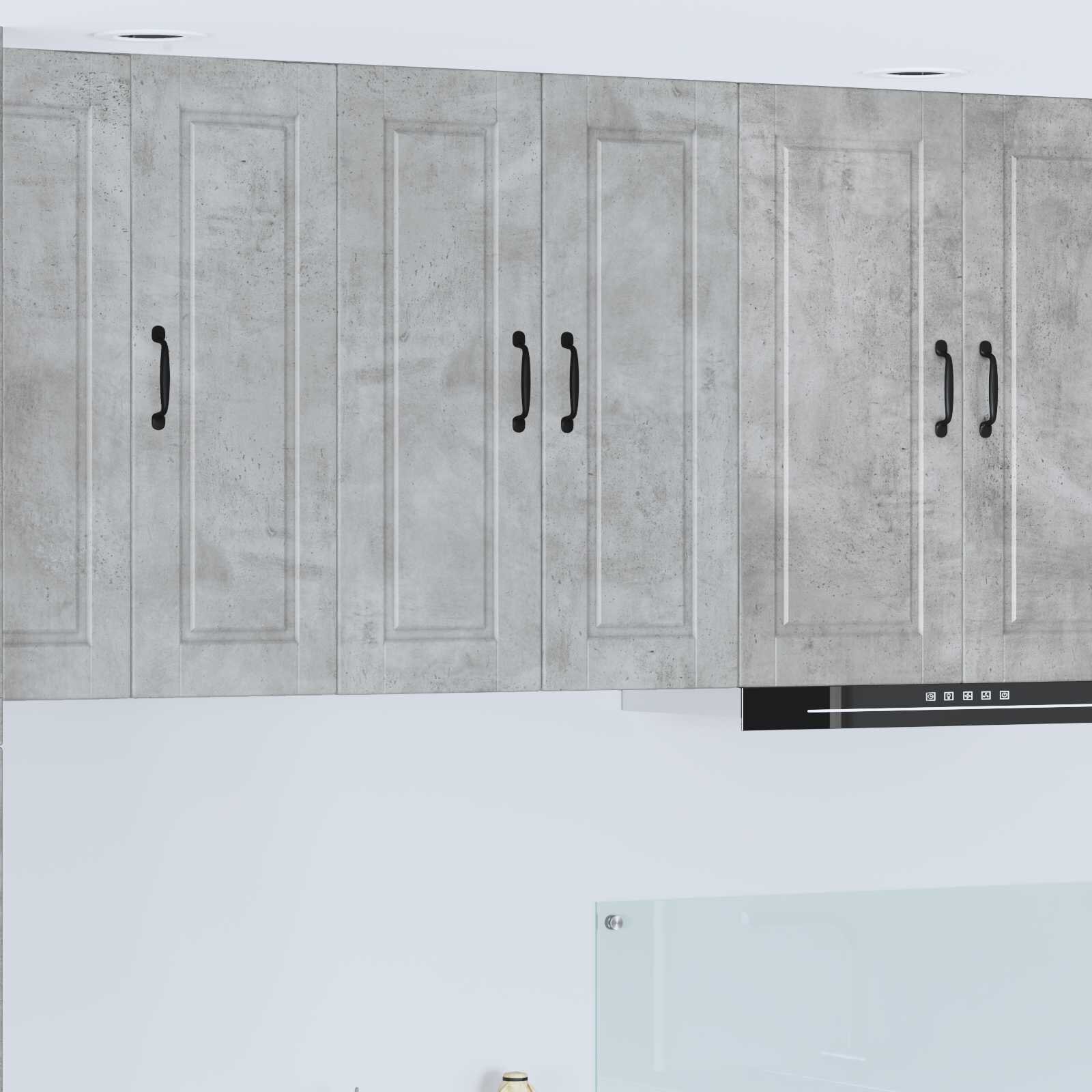 vidaXL Стенен шкаф PORTO Циментено сиво 60 x 31 x 80 см