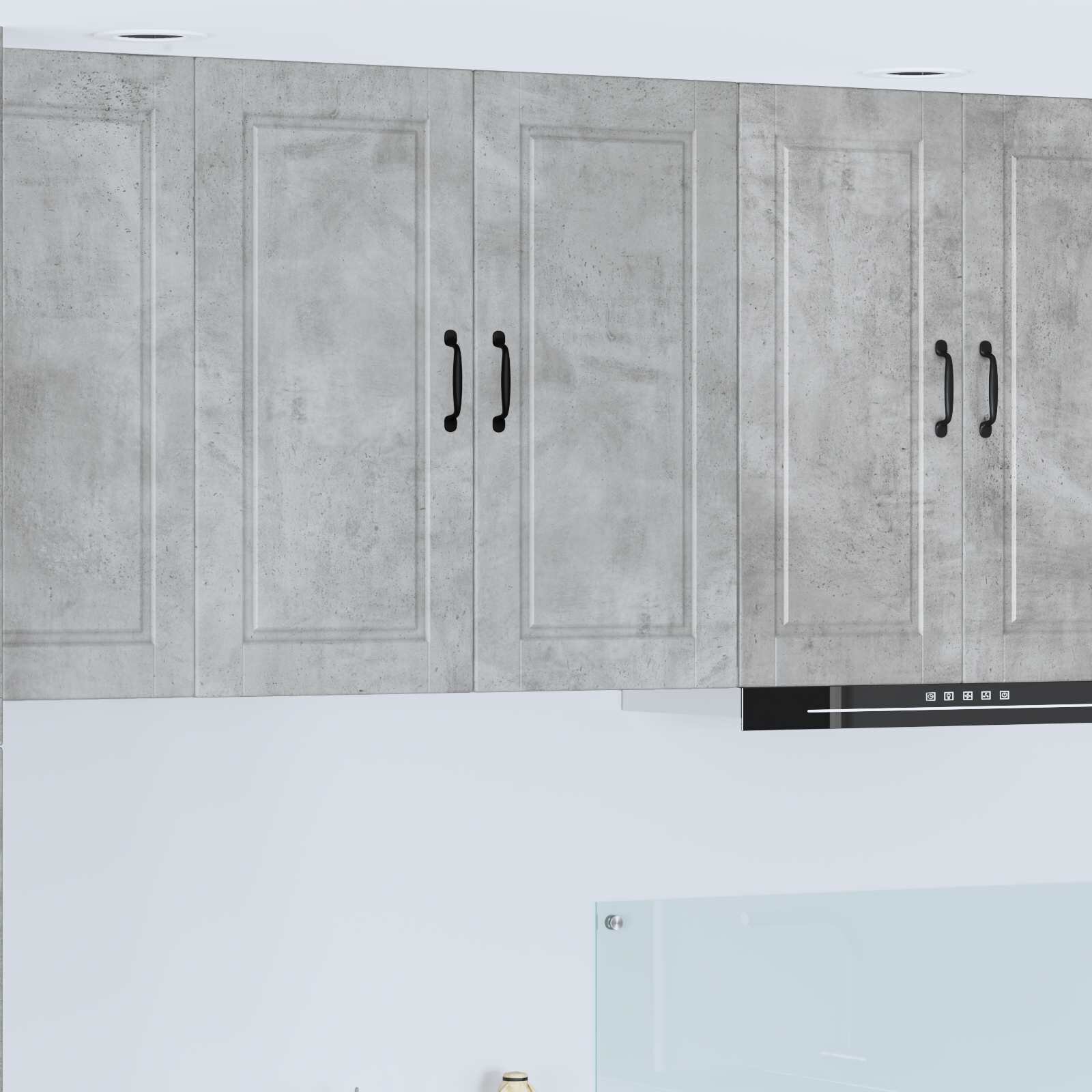 vidaXL Стенен шкаф PORTO Циментено сиво 80 x 31 x 80 см