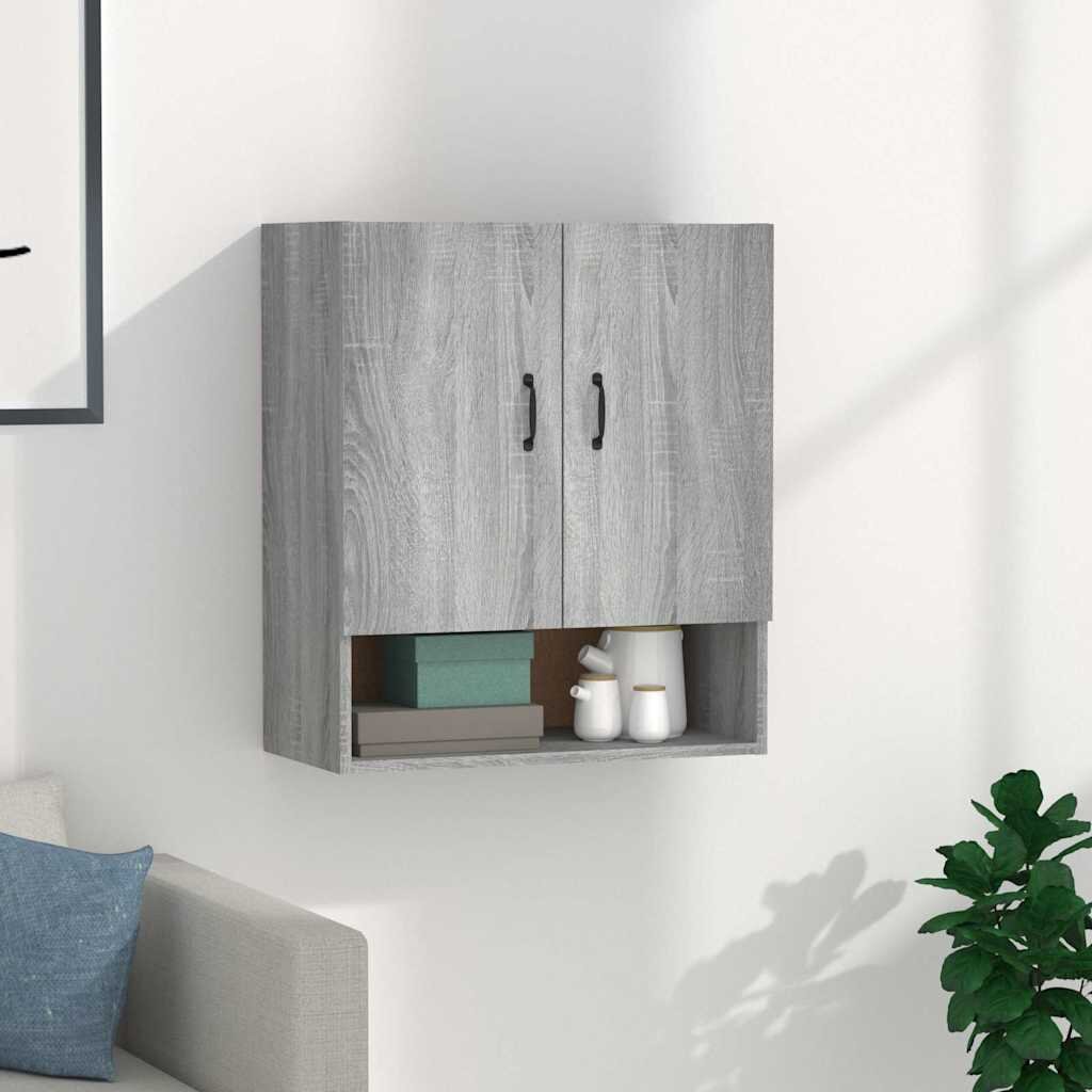 vidaXL Стенен шкаф сив сонома 60x31x70 см инженерно дърво