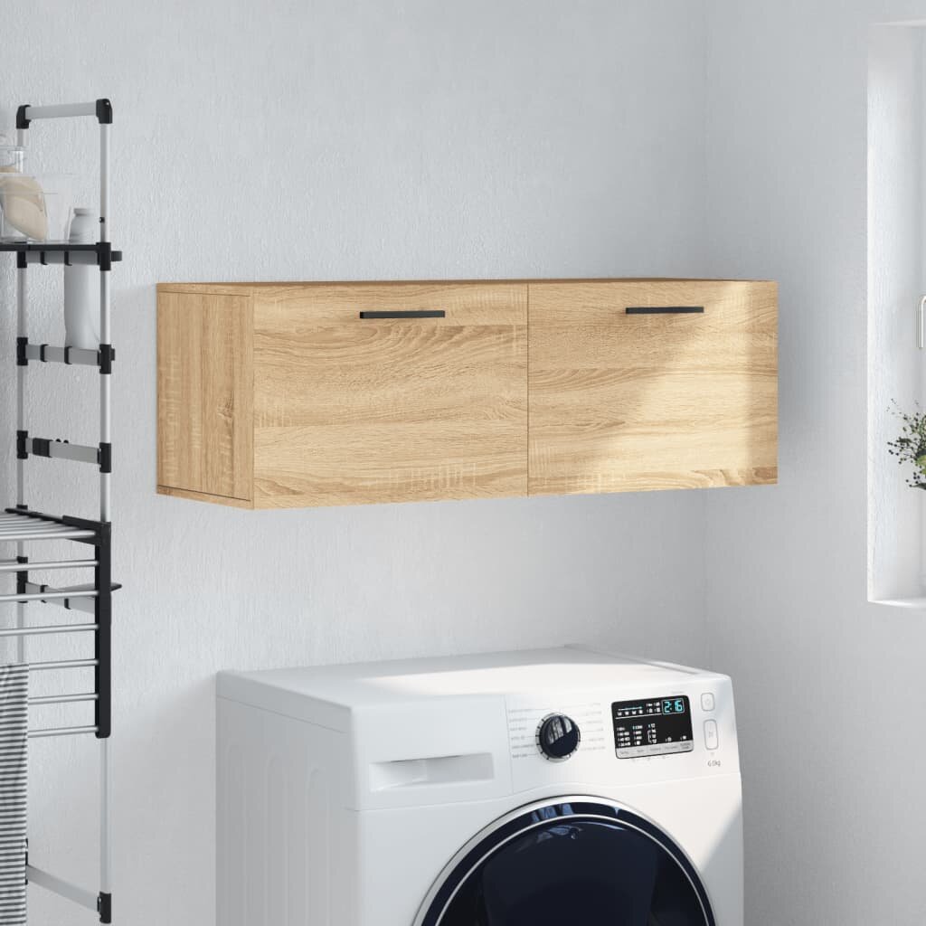 vidaXL Стенен шкаф сонома дъб 100x365x35 см инженерно дърво