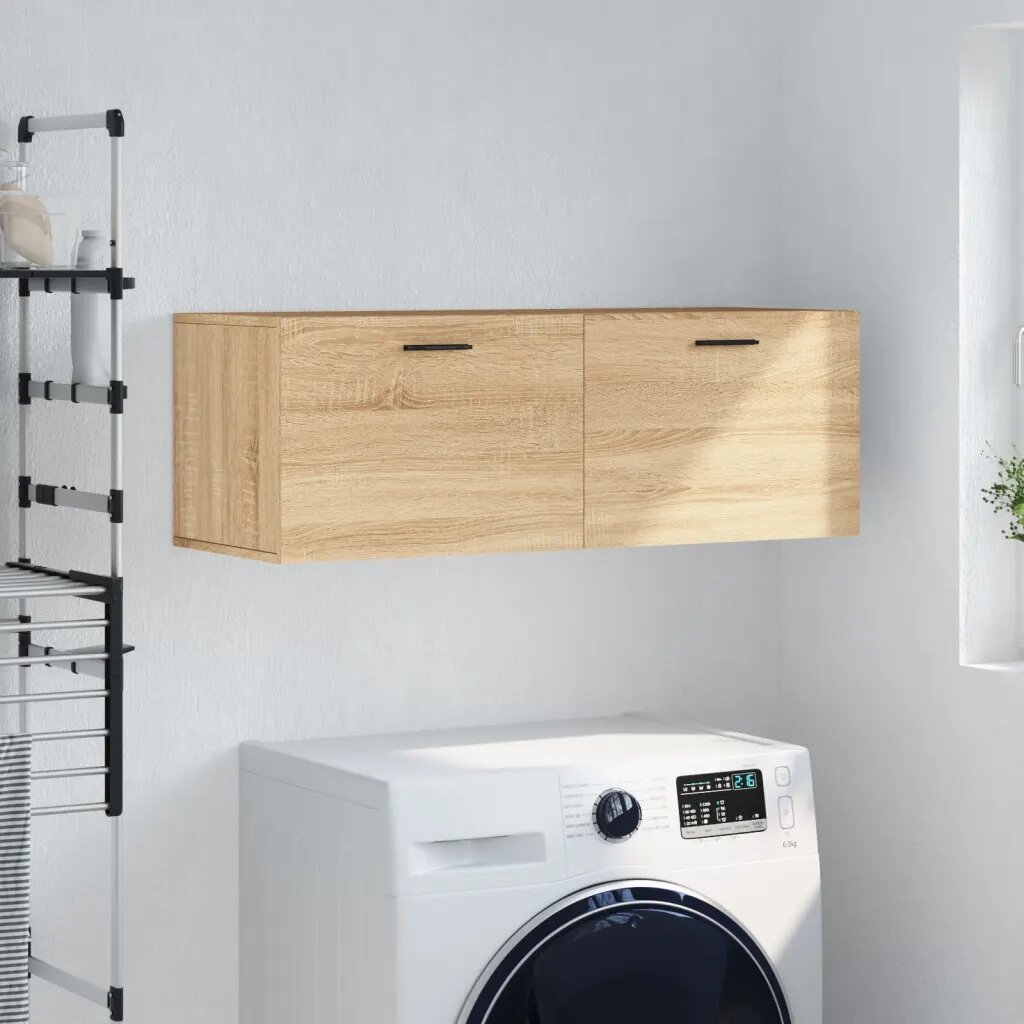vidaXL Стенен шкаф сонома дъб 100x365x35 см инженерно дърво