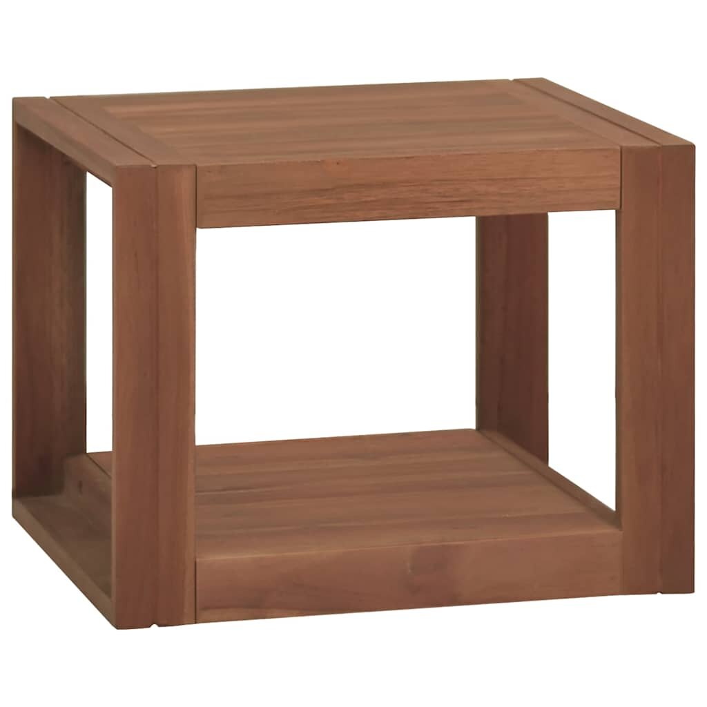 vidaXL Стенен шкаф за баня 45x45x35 см тиково дърво масив