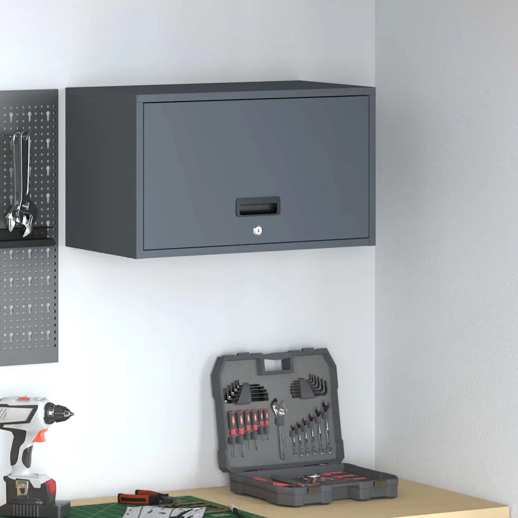 vidaXL Стенен шкаф за гараж Антрацит 60 x 33 x 35 см
