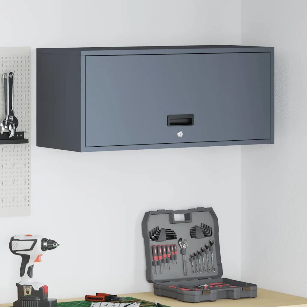 vidaXL Стенен шкаф за гараж Антрацит 80 x 33 x 35 см