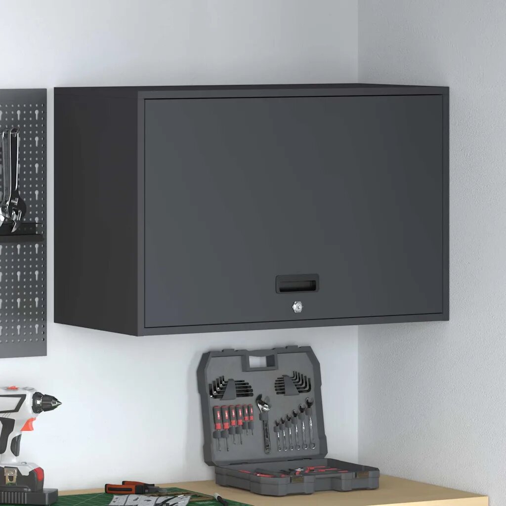 vidaXL Стенен шкаф за гараж Антрацит 80 x 40 x 53 см