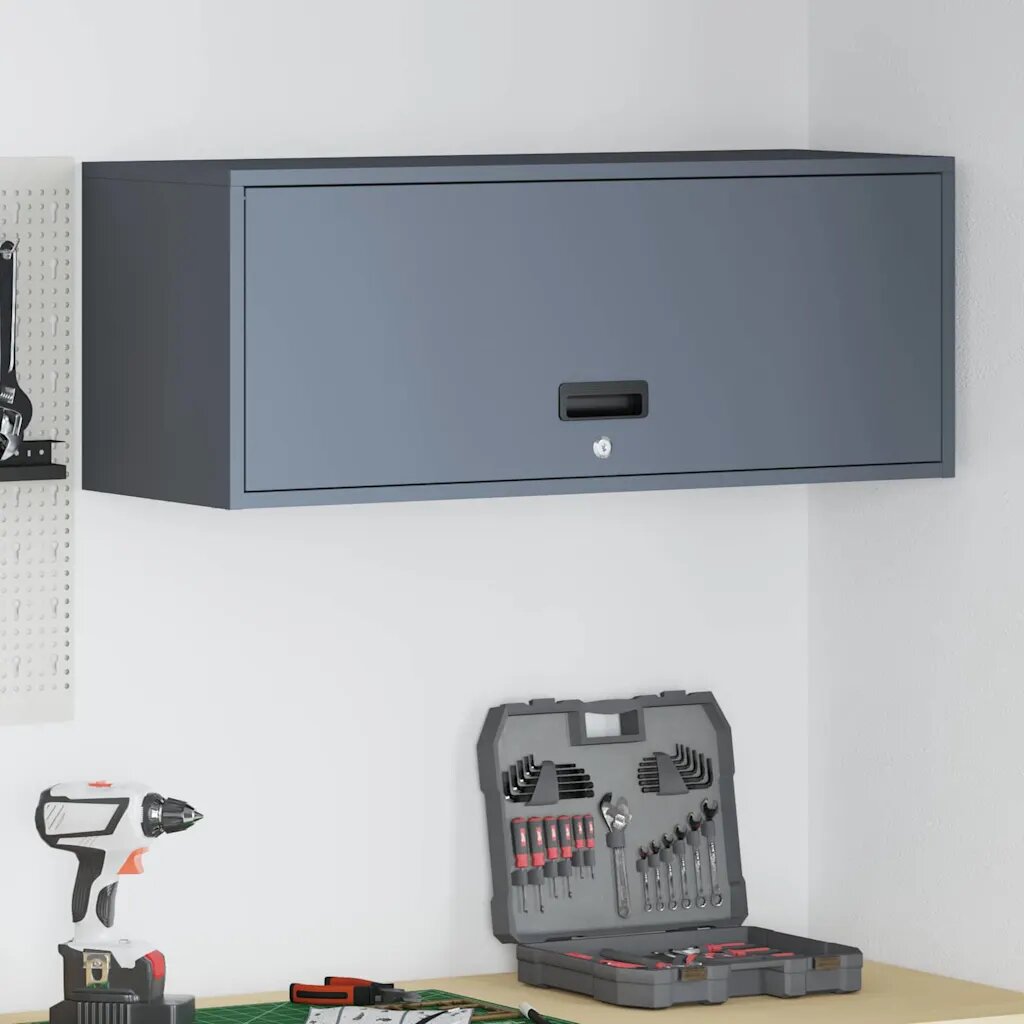 vidaXL Стенен шкаф за гараж Антрацит 90 x 33 x 35 см
