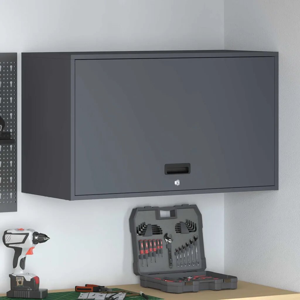 vidaXL Стенен шкаф за гараж Антрацит 90 x 40 x 53 см