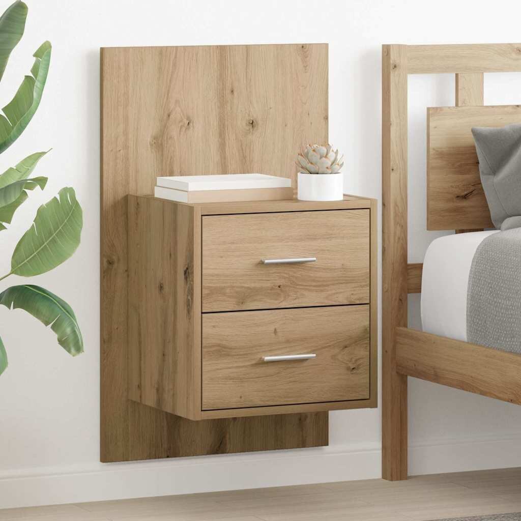 vidaXL Стенен шкаф за нощно шкафче 2 бр. Дъб 485 x 325 x 80 см