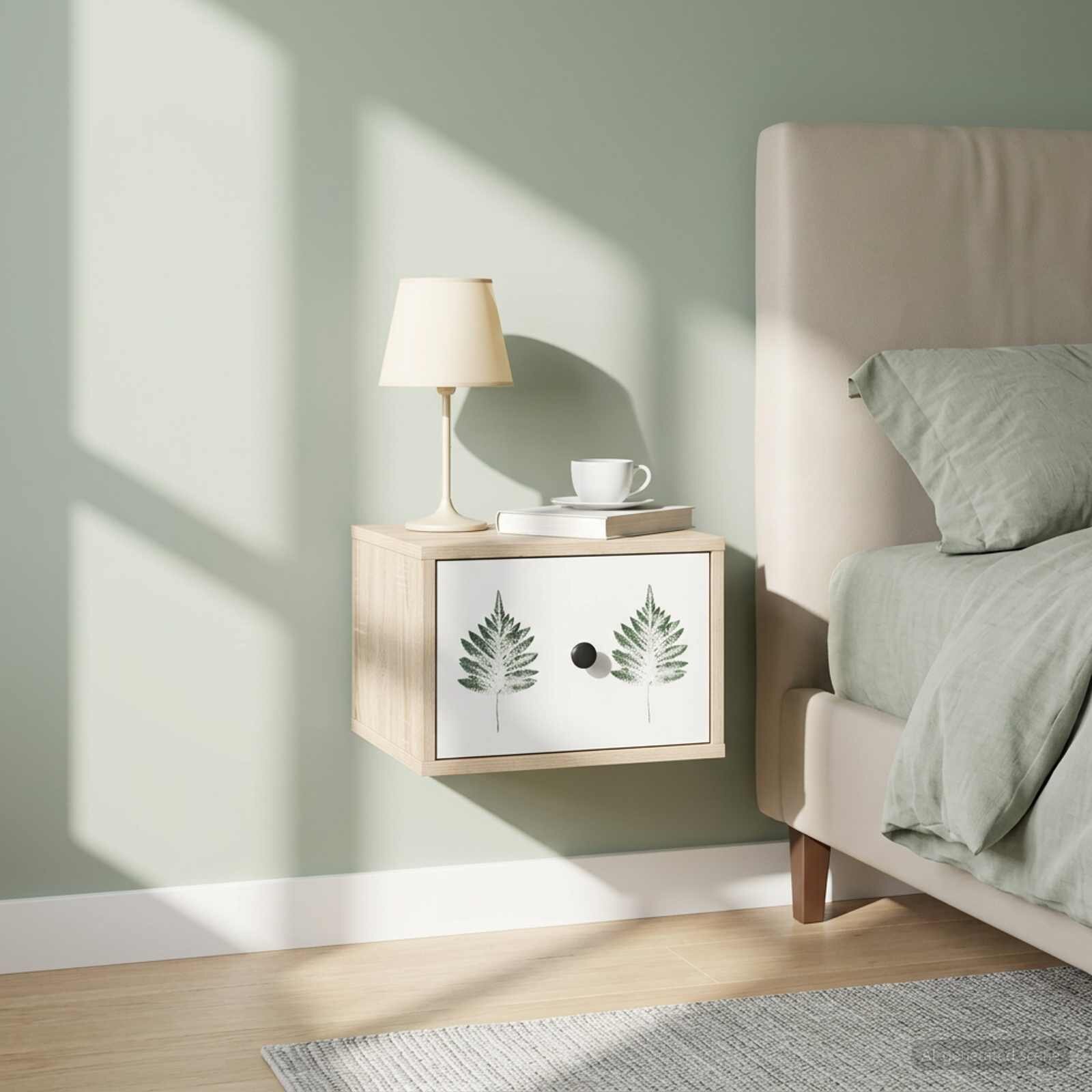 vidaXL Стенен шкаф за нощно шкафче HANAU Дъб сонома 36 x 33 x 25 см