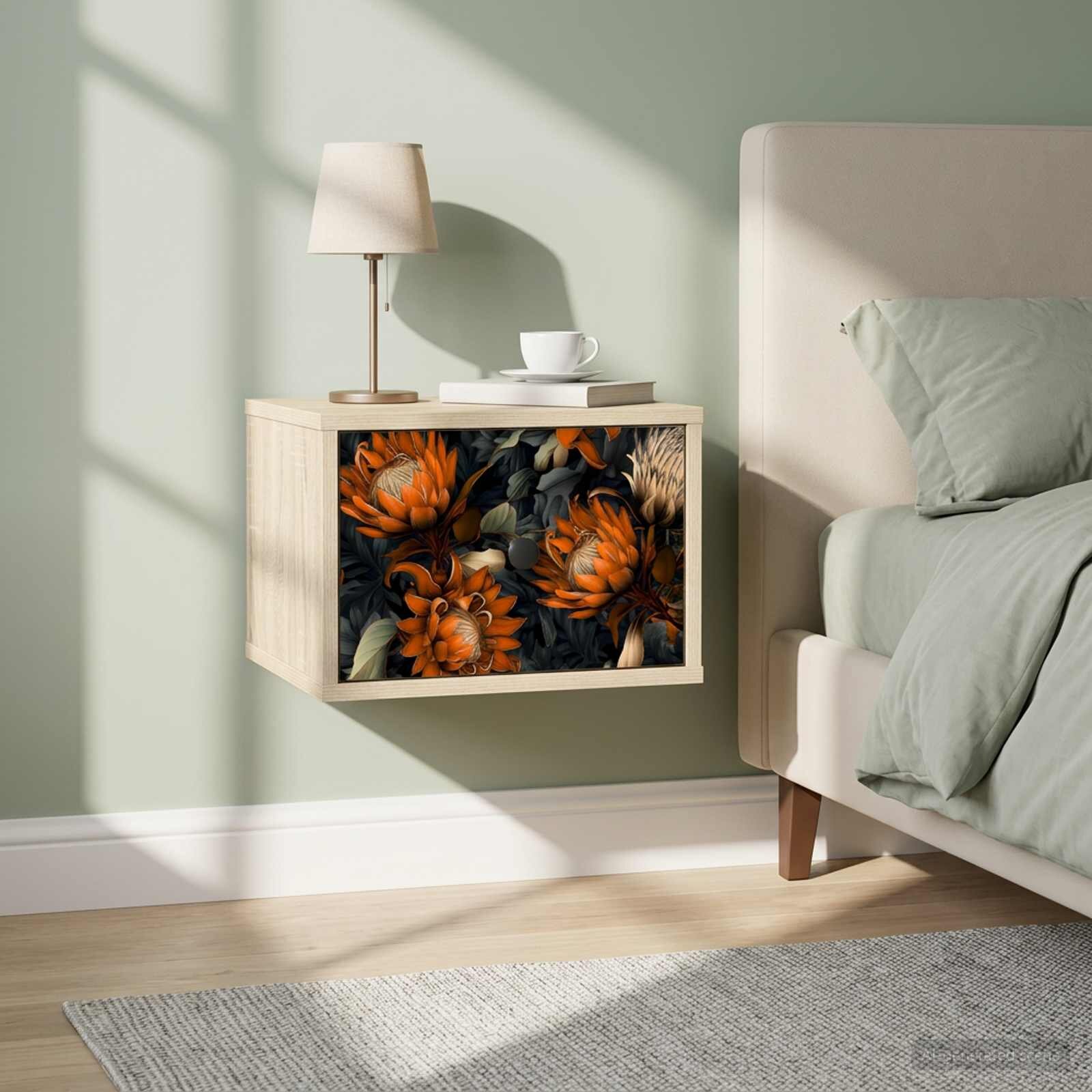 vidaXL Стенен шкаф за нощно шкафче LOCHEM Дъб сонома 36 x 33 x 25 см