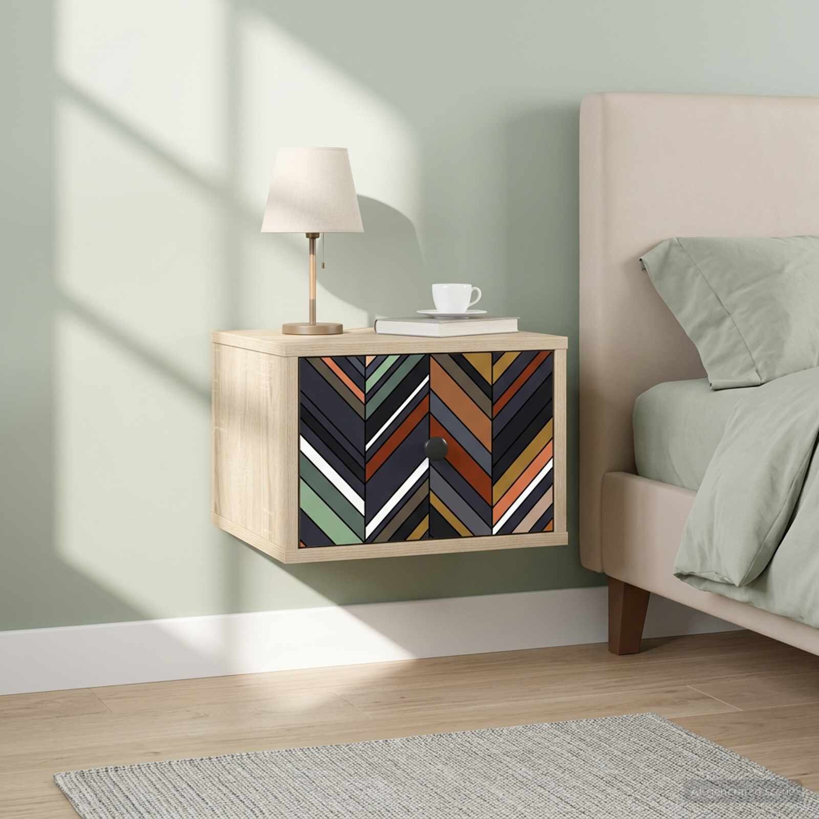 vidaXL Стенен шкаф за нощно шкафче OMMEN Дъб сонома 36 x 33 x 25 см