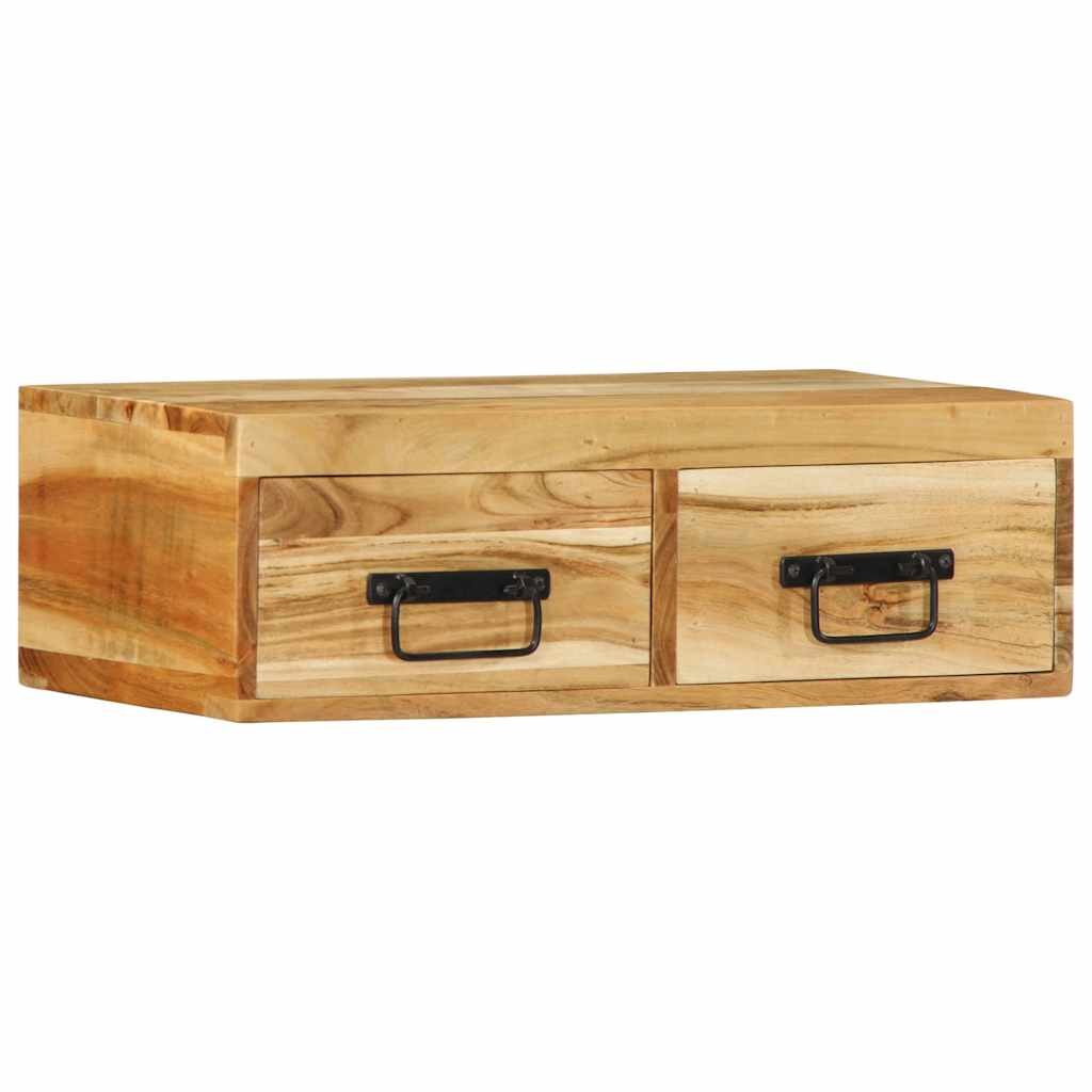 vidaXL Стенен шкаф за телевизор 60x30x19 cm Масивна дървесина Акация