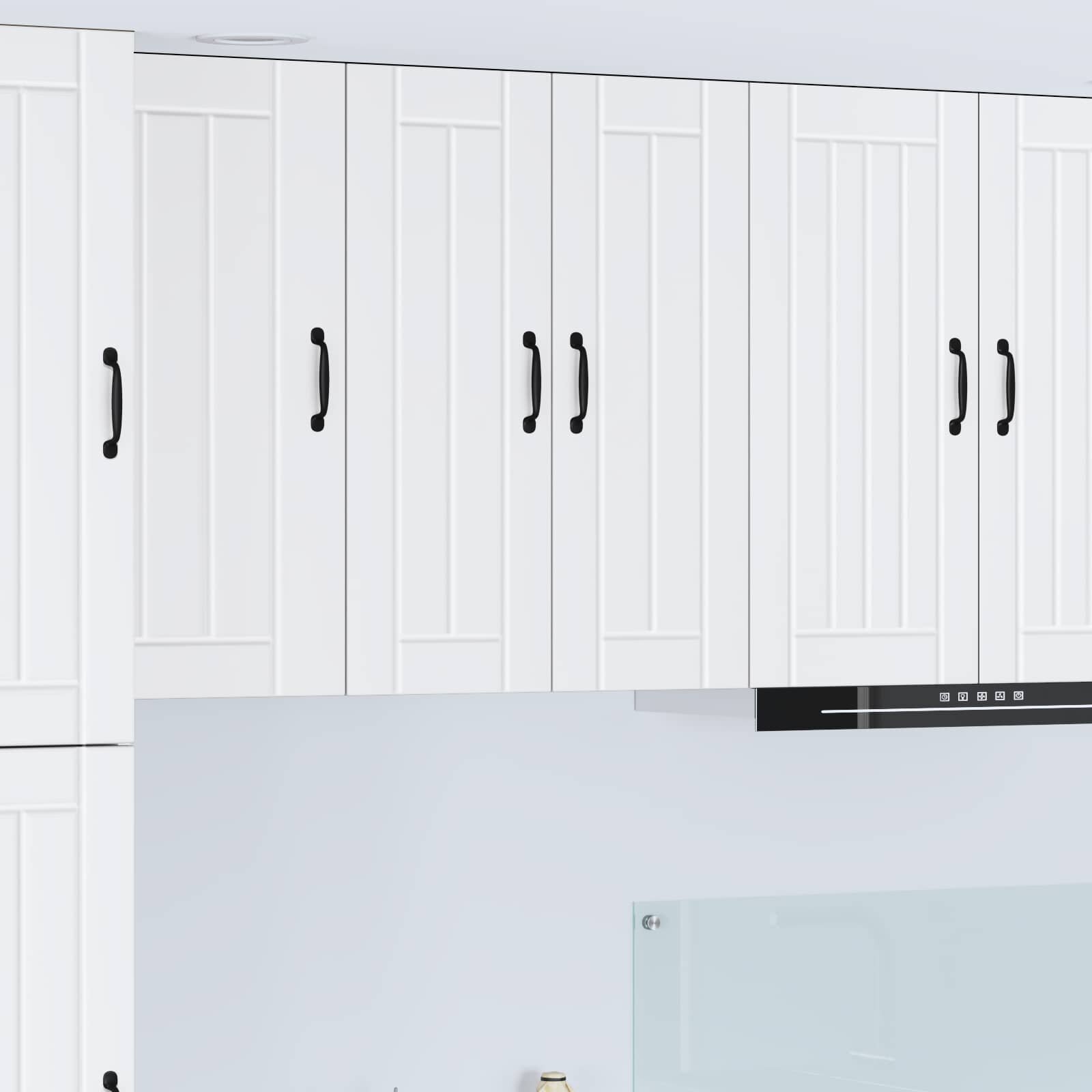 vidaXL Стенен стъклен шкаф LUCCA Бяло 60 x 31 x 80 см