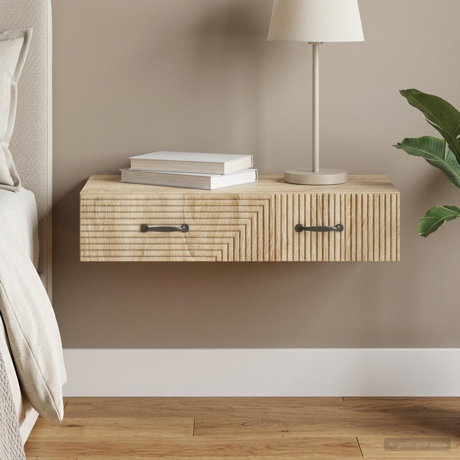 vidaXL Стенен страничен масичка 875 x 345 x 17 см Дъб сонома