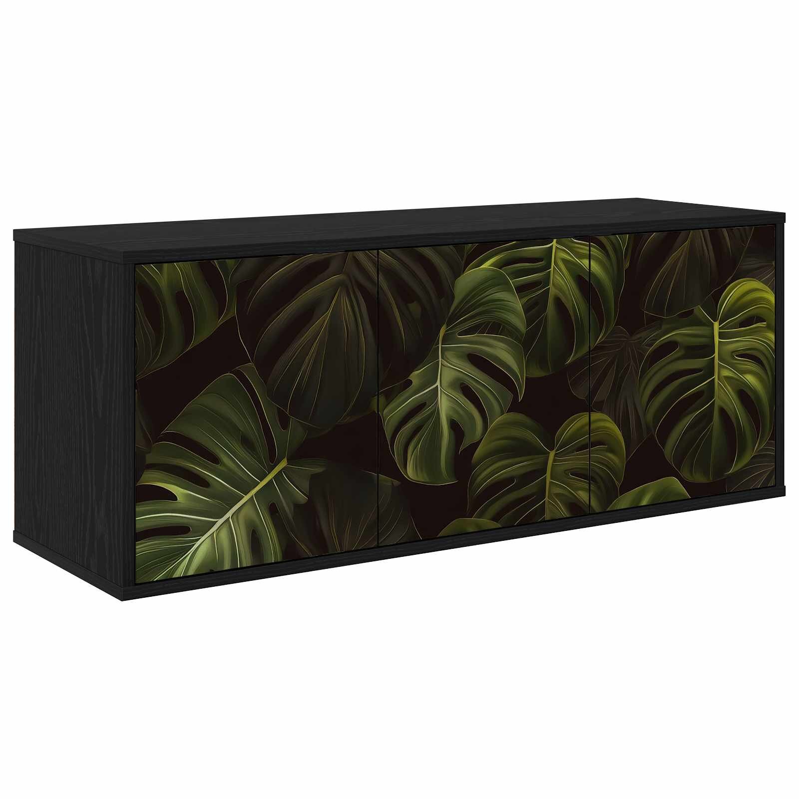 vidaXL Стенен телевизионен шкаф ELBURG 102 x 33 x 40 см Черен дъб