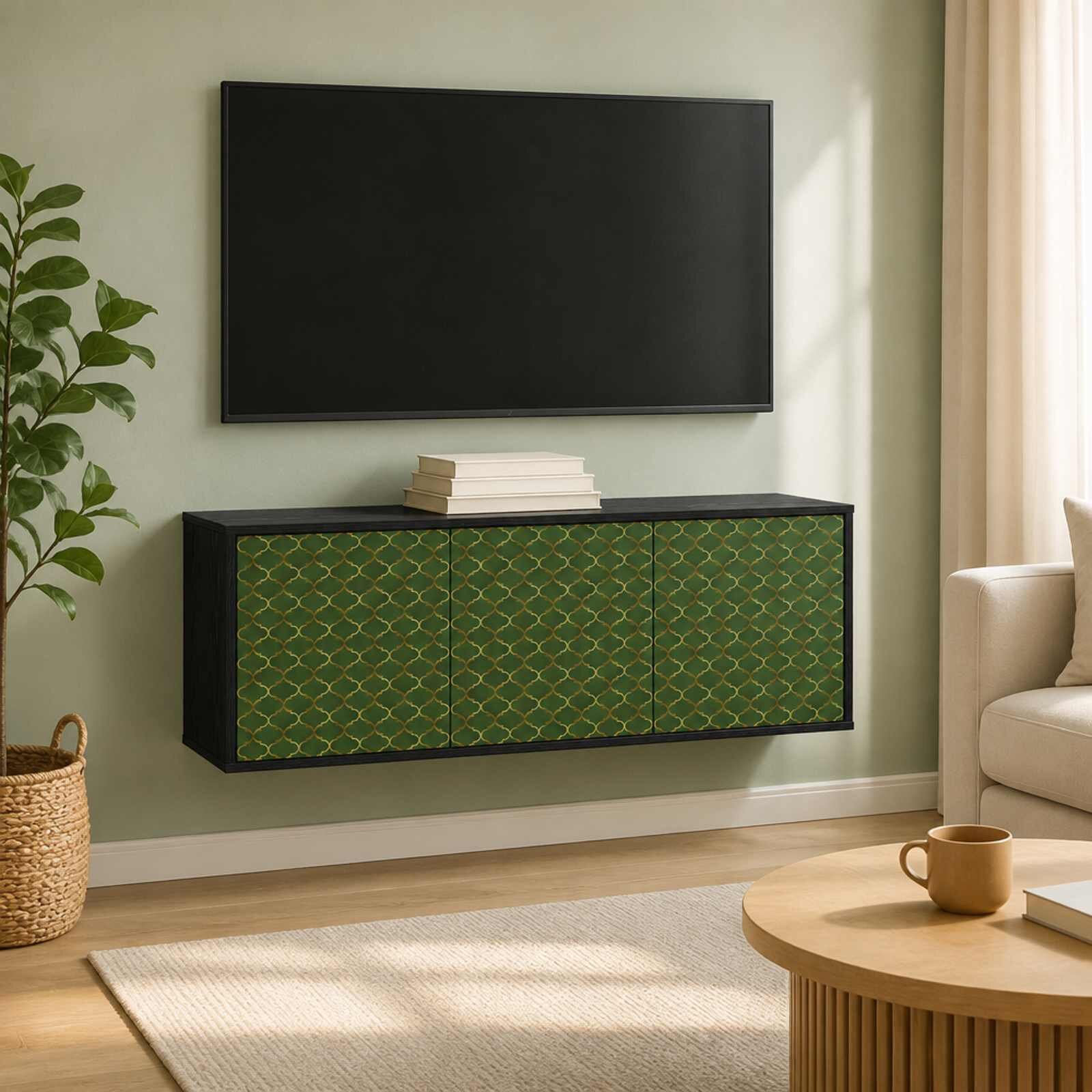 vidaXL Стенен телевизионен шкаф GELEEN 102 x 33 x 40 см Черен дъб