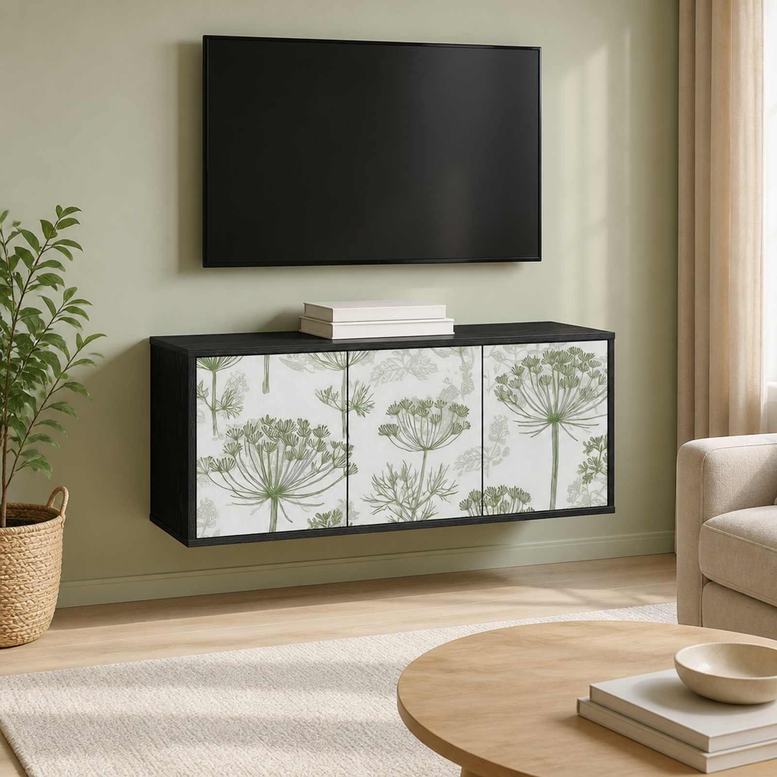 vidaXL Стенен телевизионен шкаф GOTHA 102 x 33 x 40 см Черен дъб
