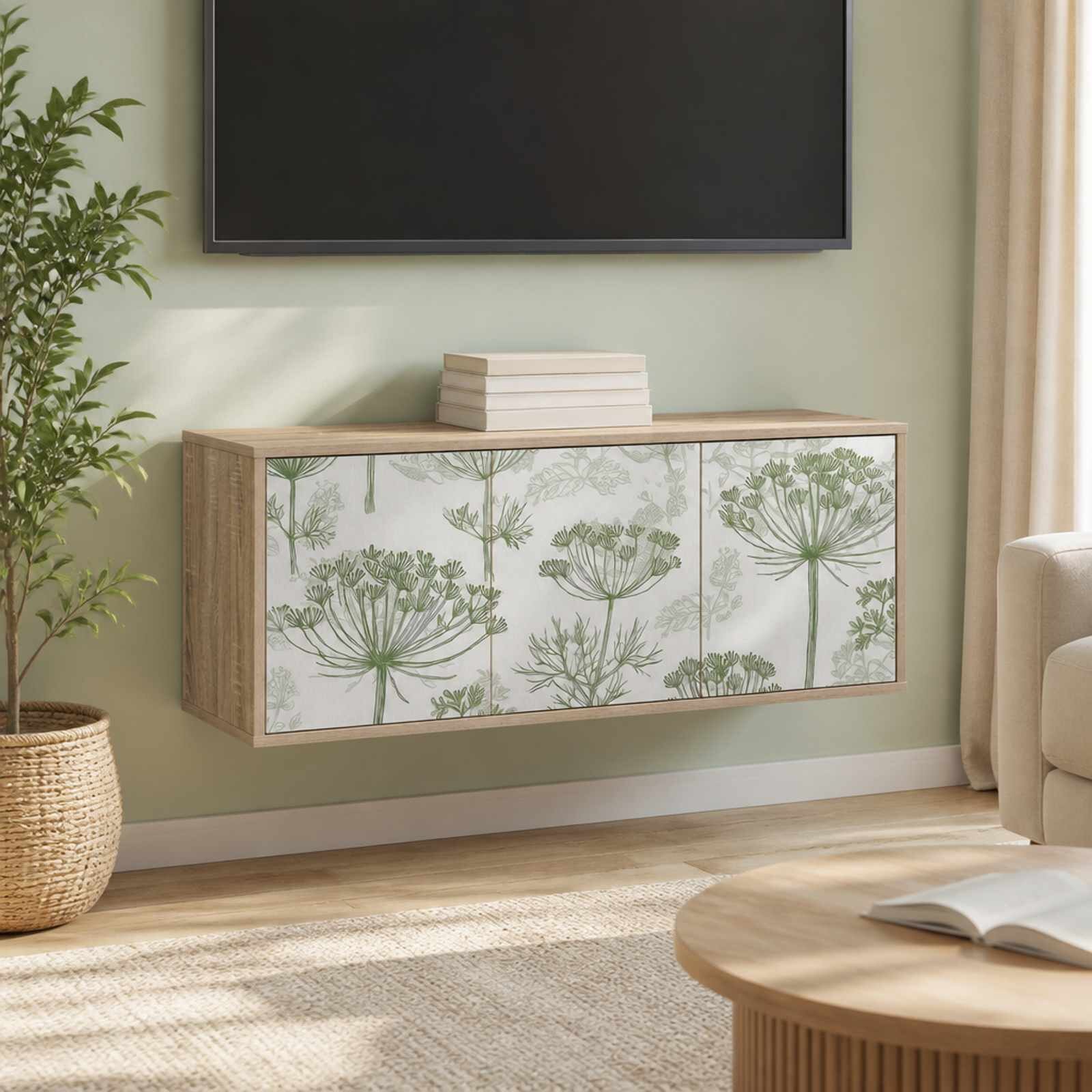vidaXL Стенен телевизионен шкаф GOTHA 102 x 33 x 40 см Дъб сонома