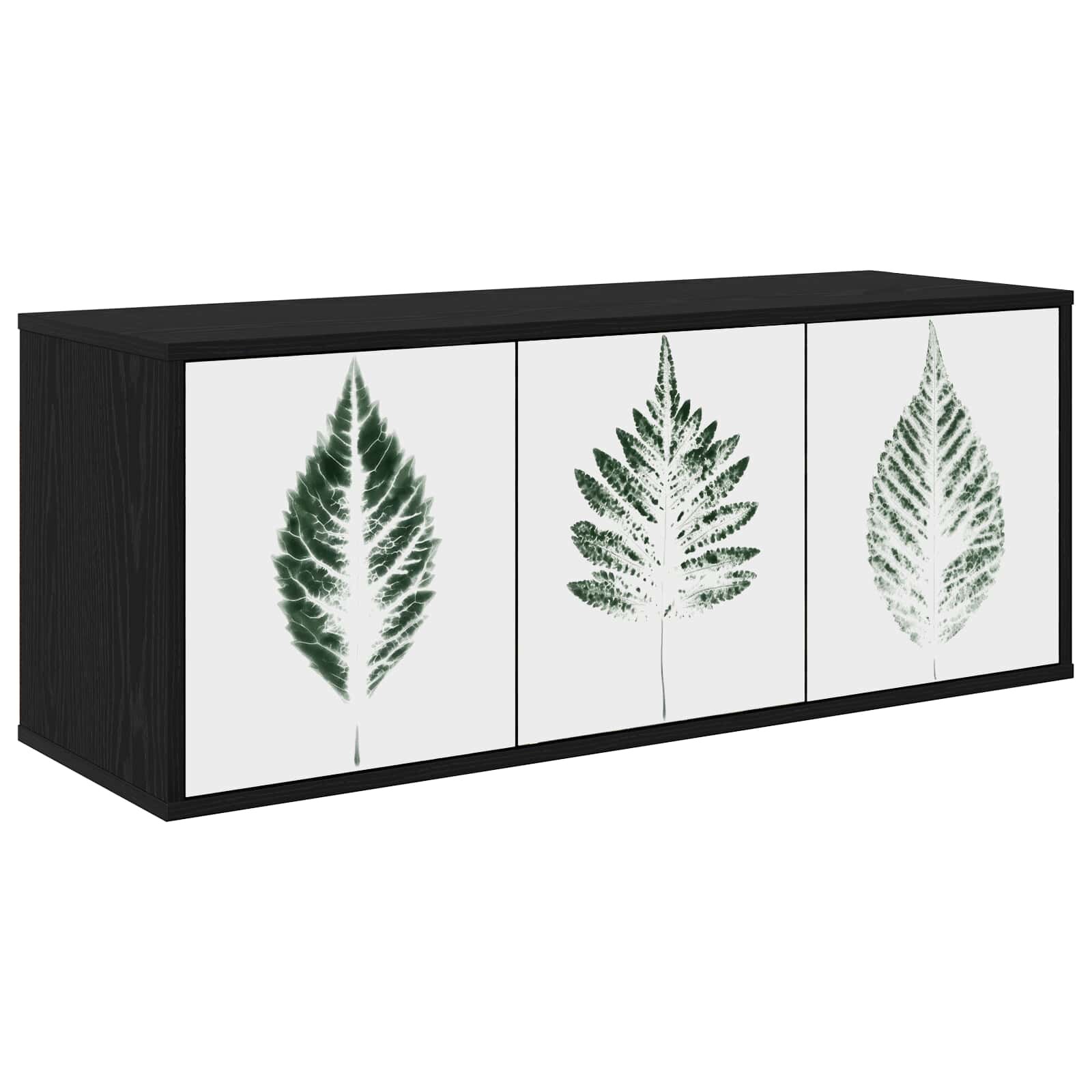 vidaXL Стенен телевизионен шкаф HANAU 102 x 33 x 40 см Черен дъб