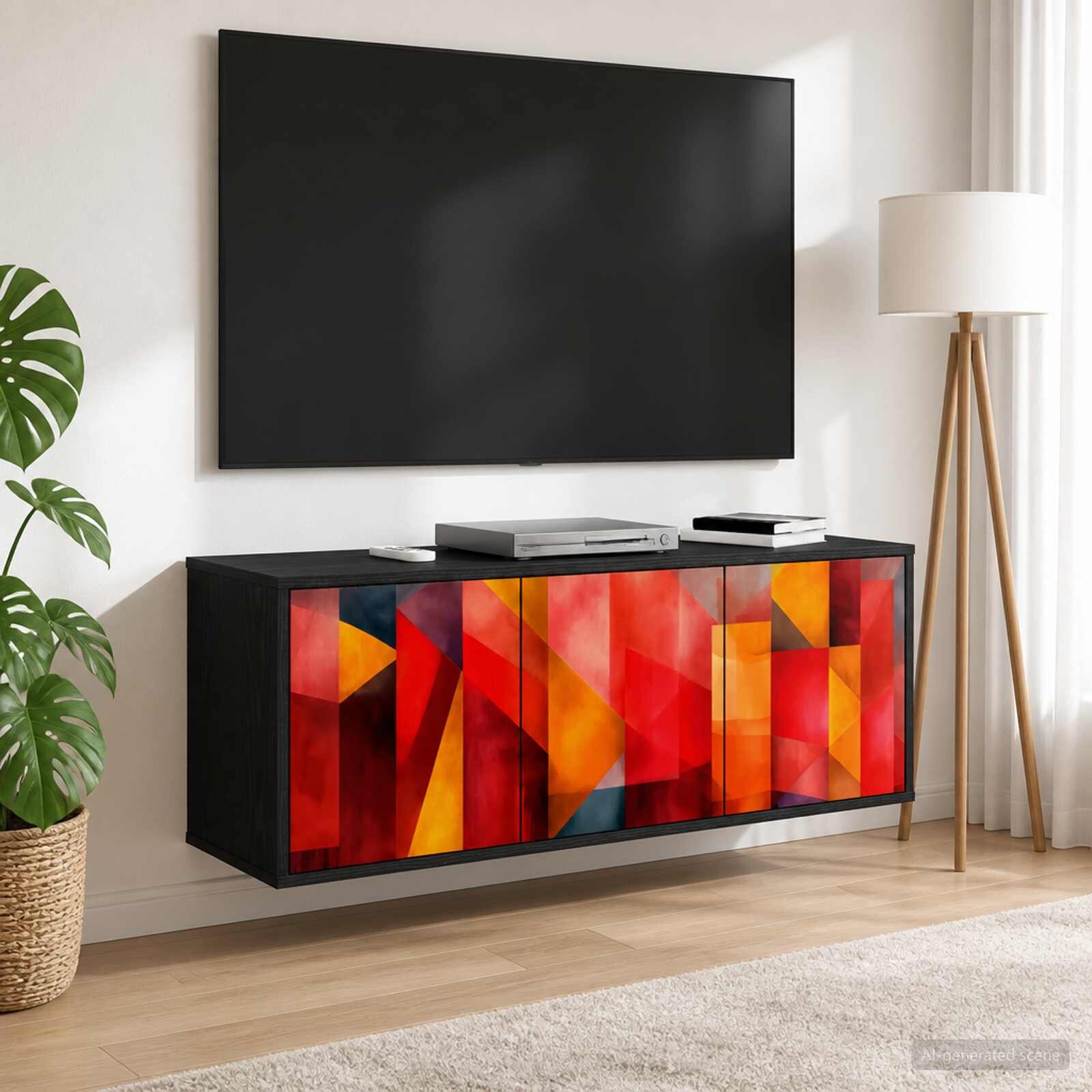 vidaXL Стенен телевизионен шкаф HEESCH 102 x 33 x 40 см Черен дъб