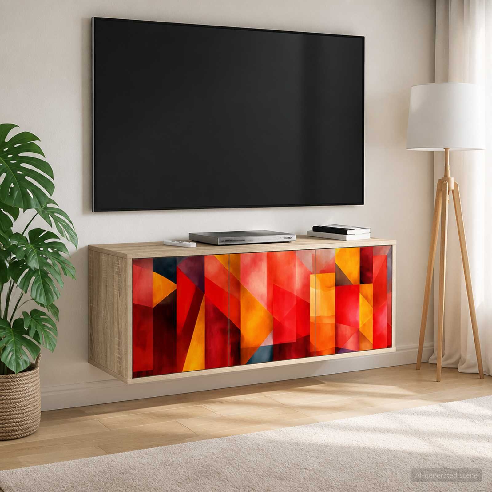 vidaXL Стенен телевизионен шкаф HEESCH 102 x 33 x 40 см Дъб сонома