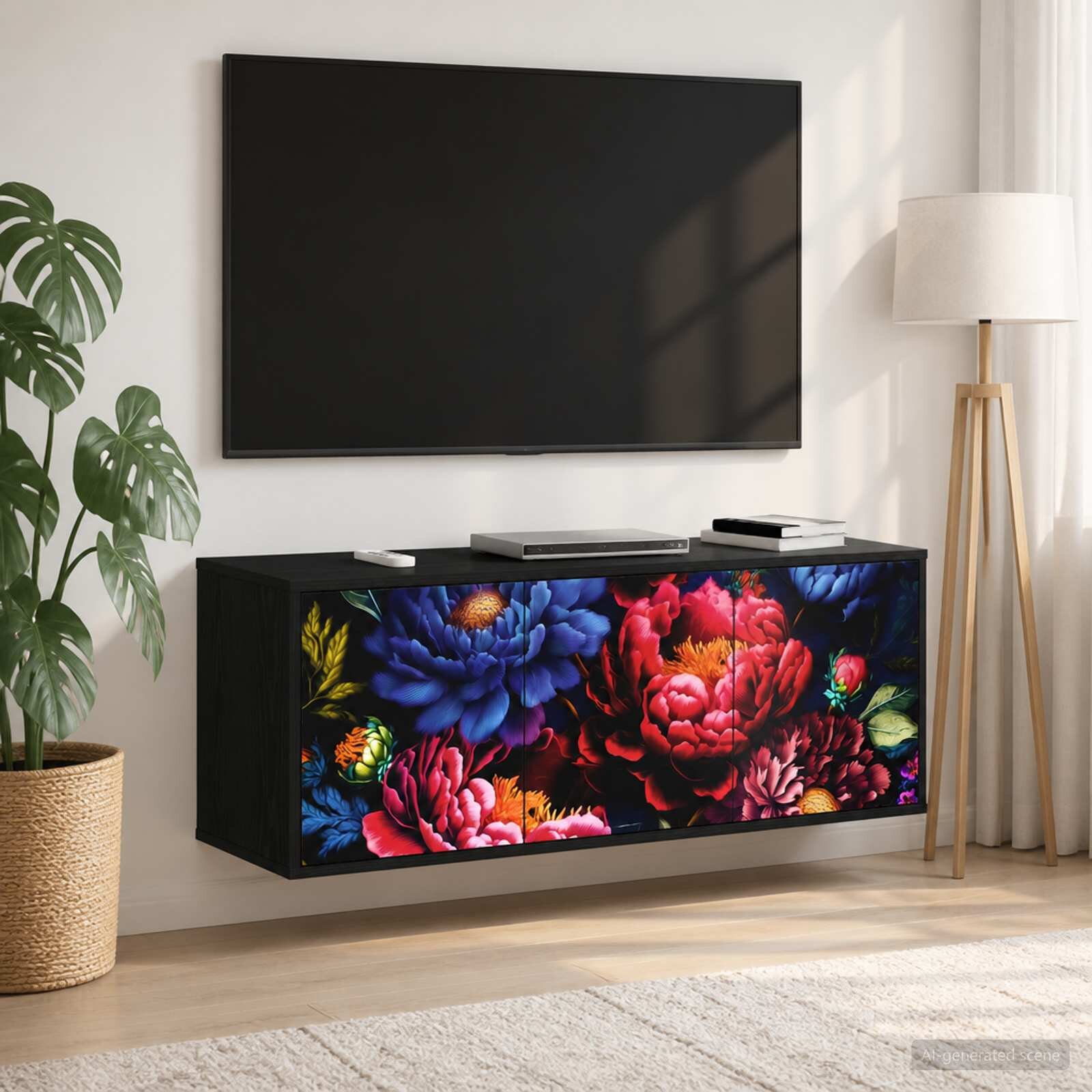 vidaXL Стенен телевизионен шкаф KIEL 102 x 33 x 40 см Черен дъб