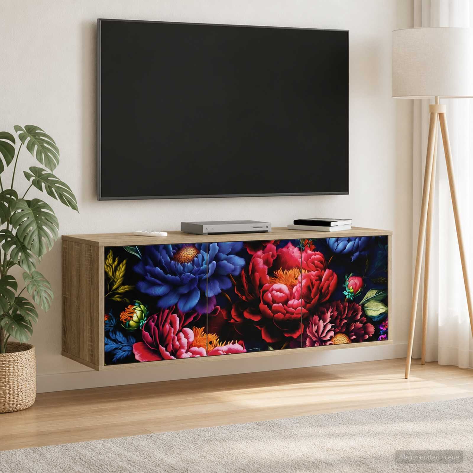 vidaXL Стенен телевизионен шкаф KIEL 102 x 33 x 40 см Дъб сонома
