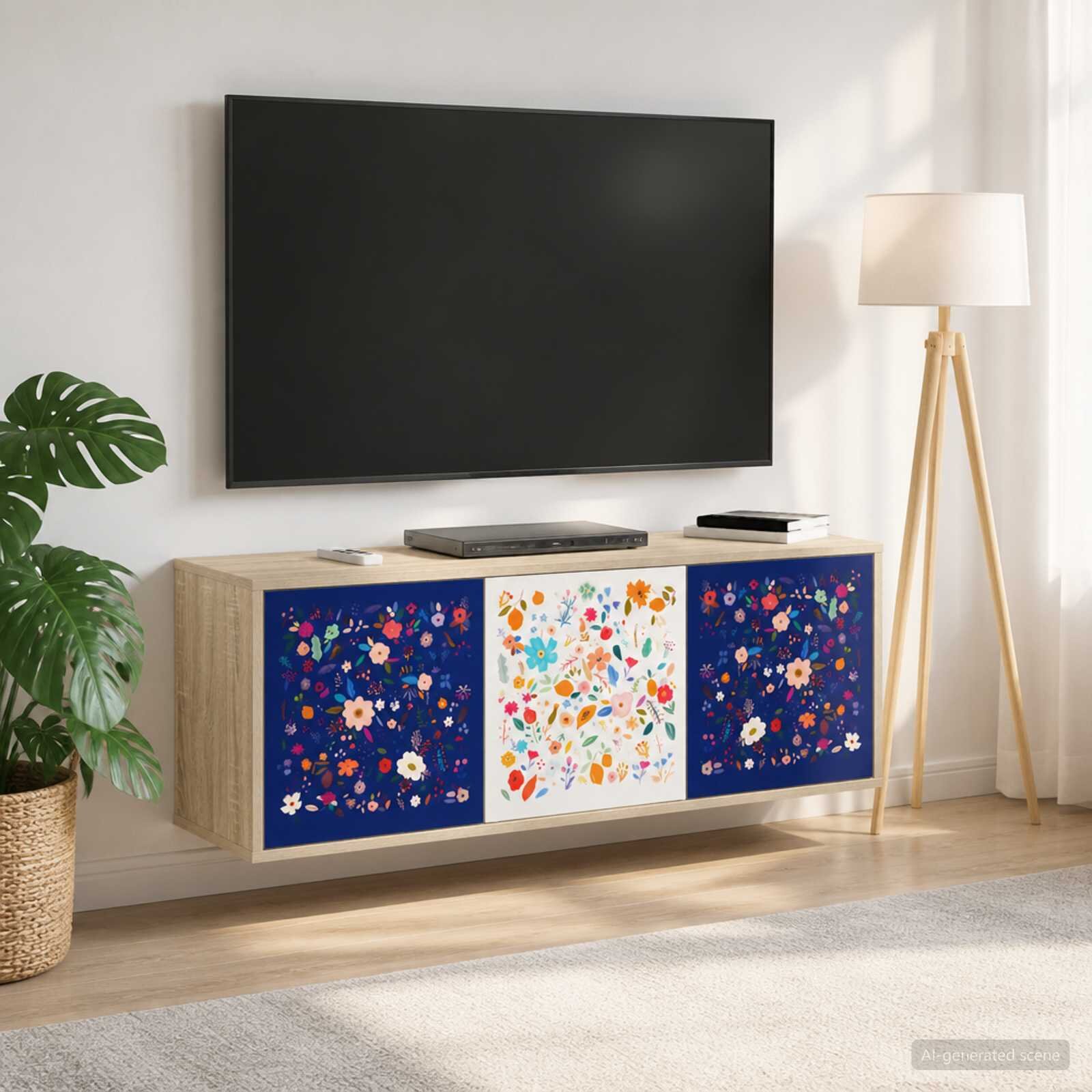 vidaXL Стенен телевизионен шкаф MAINZ 102 x 33 x 40 см Дъб сонома