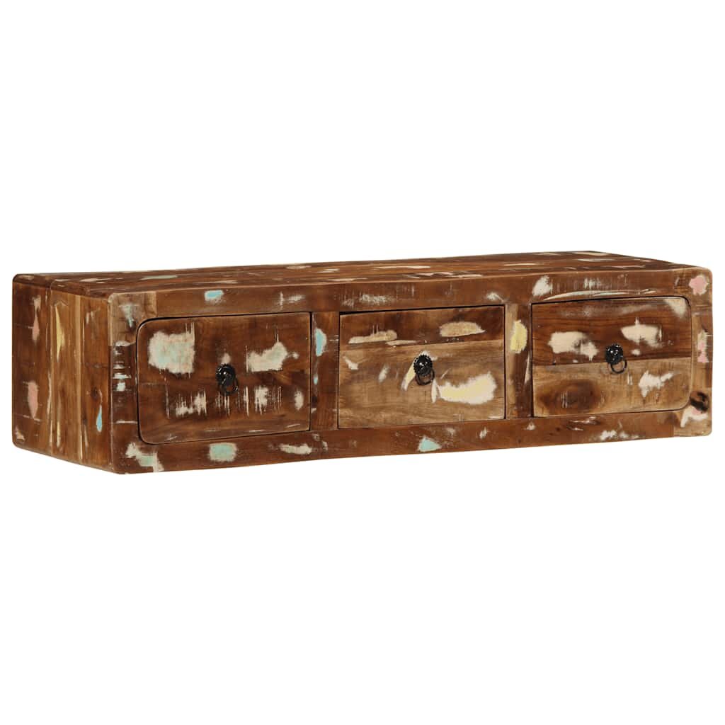 vidaXL Стенен ТВ шкаф 100x32x25 см масивна дървесина регенерирана