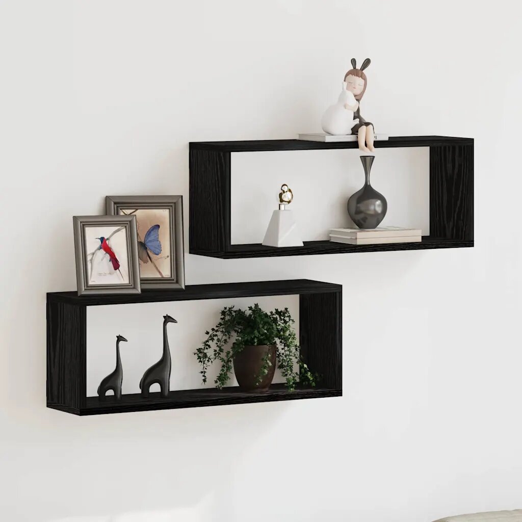vidaXL Стени за рафтове 2 бр. Черния дъб 60 x 15 x 23 cm
